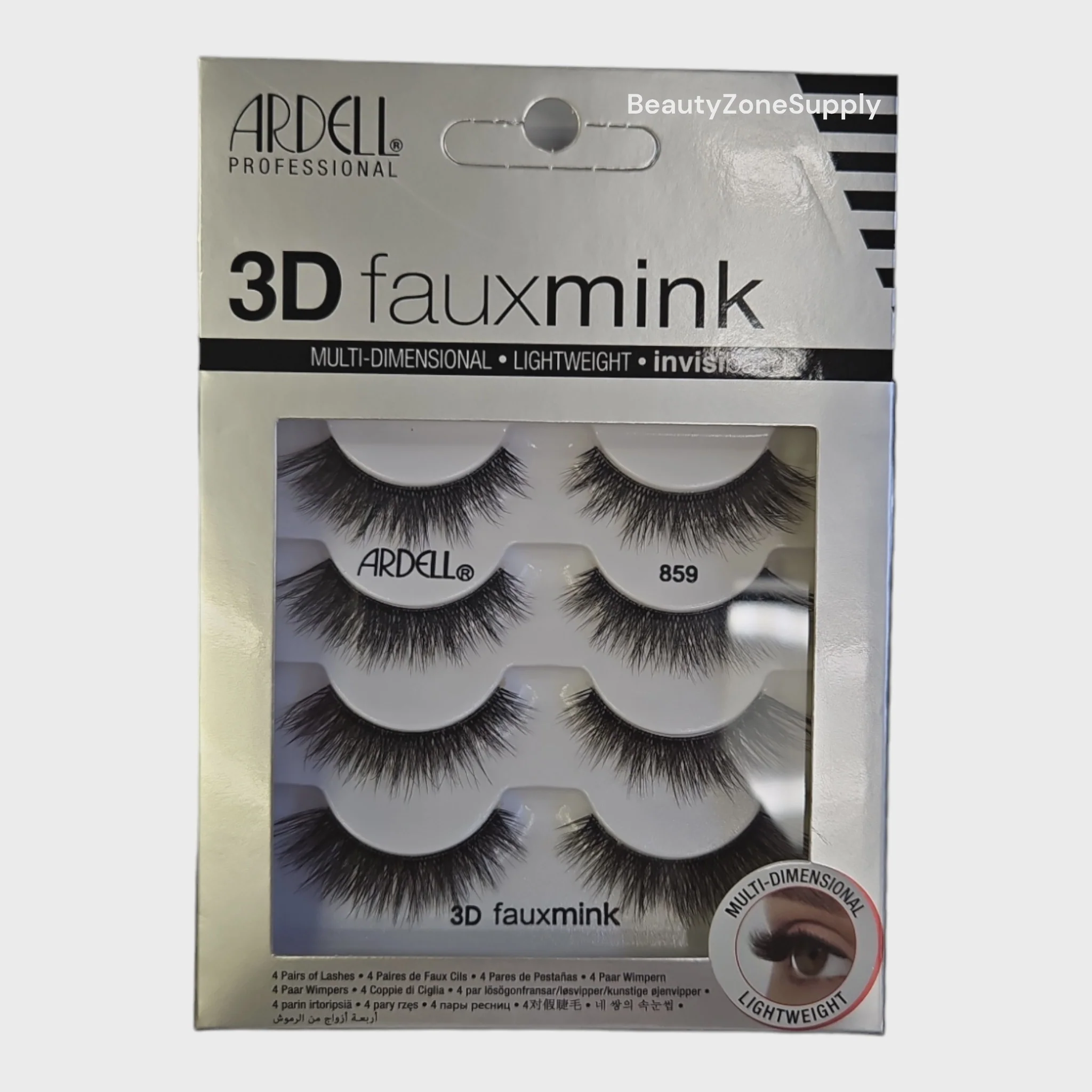 Ardell Strip Lashes 3D Faux Mink Multipacks 859 4 pack #37345