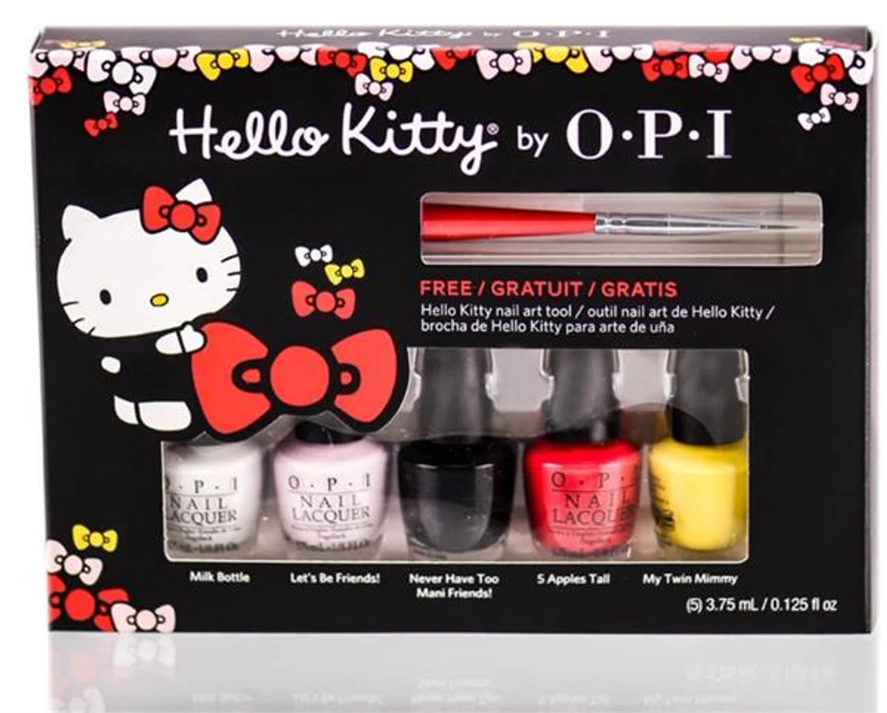 OPI Nail Lacquer Mini Hello Kitty Friend Pack- 5 colors DDH04 - Image 2