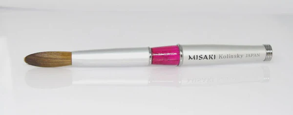 Misaki Nail Brush Kolinsky Silver Handle Japan #12 - Image 2