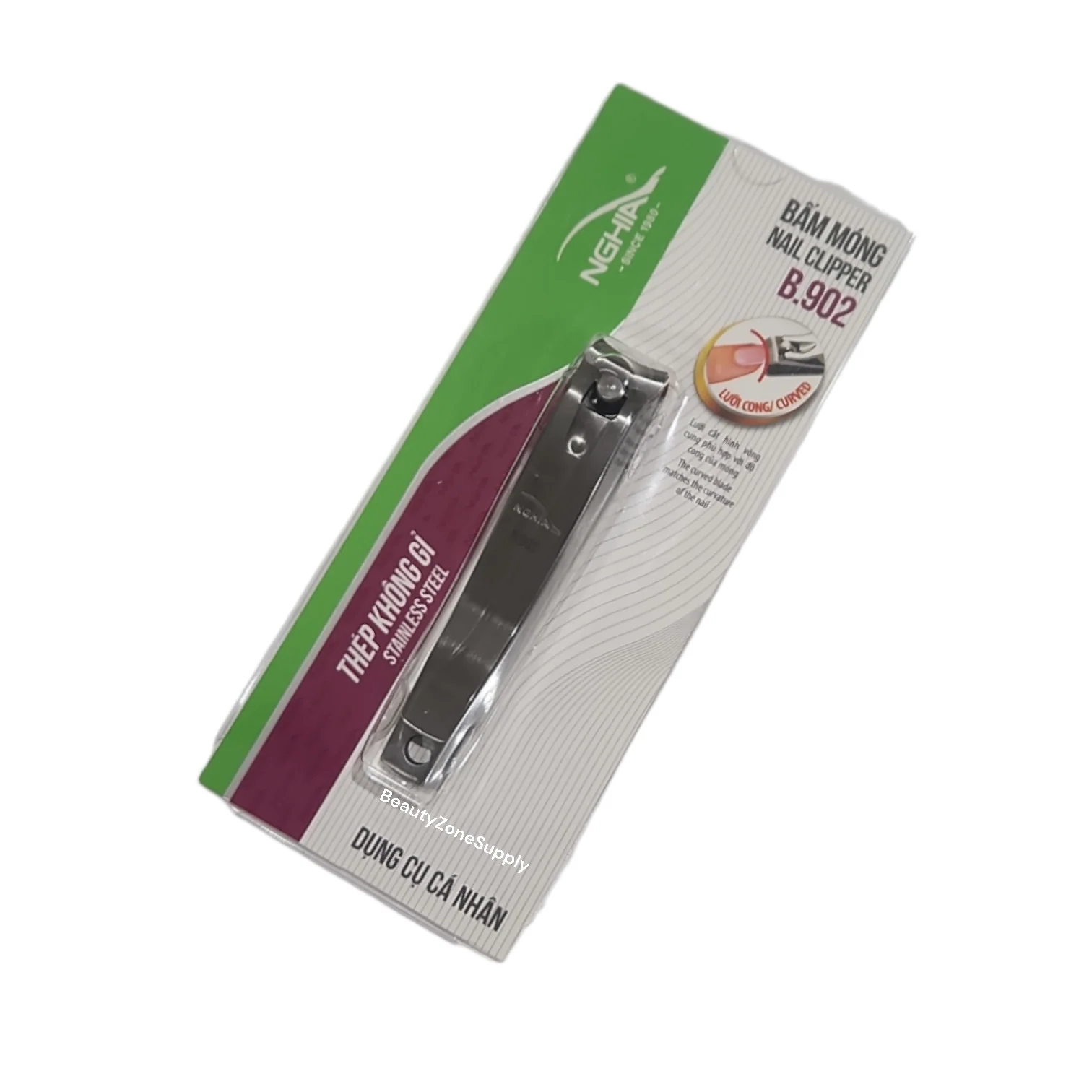 Nghia Nail Clipper Stainless Steel Curved B 902 - Image 2