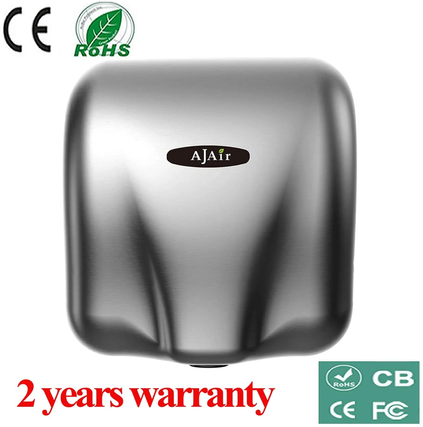 AjAir 1 Pack Heavy Duty Commercial 1800 Watts High Speed Automatic Hot Hand Dryer - Image 4