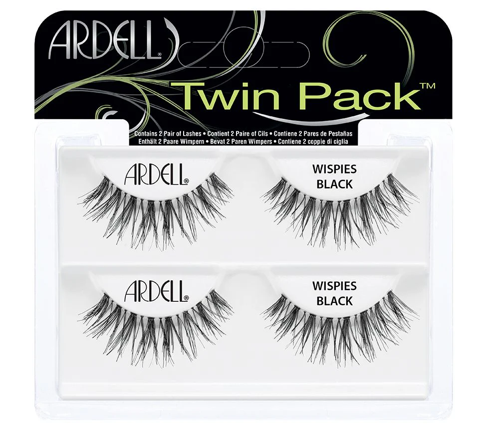 Ardell Eyelash Twin Pack Natural Wispies Black #61424