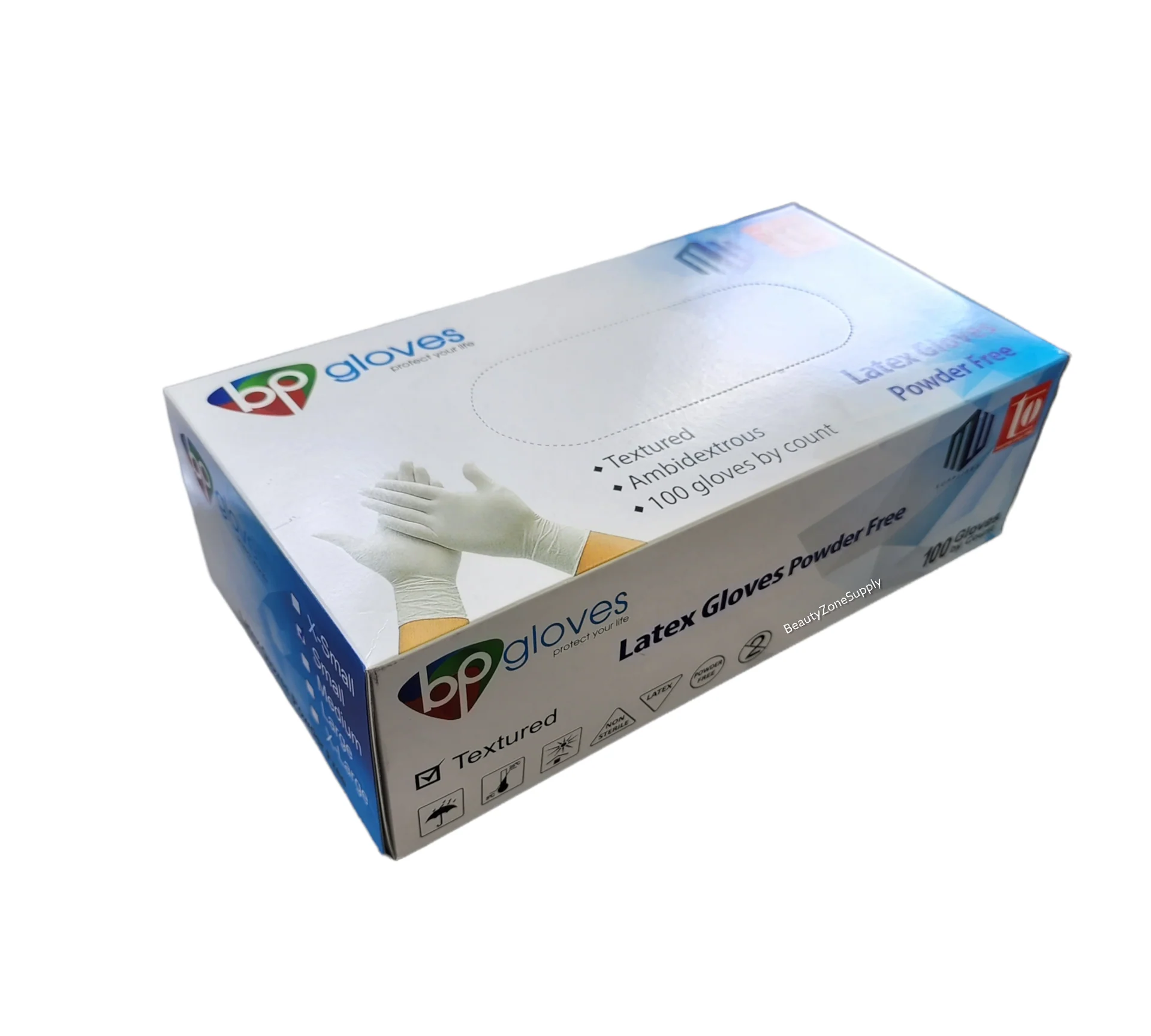BP Latex Powder Free Gloves Case 10 box