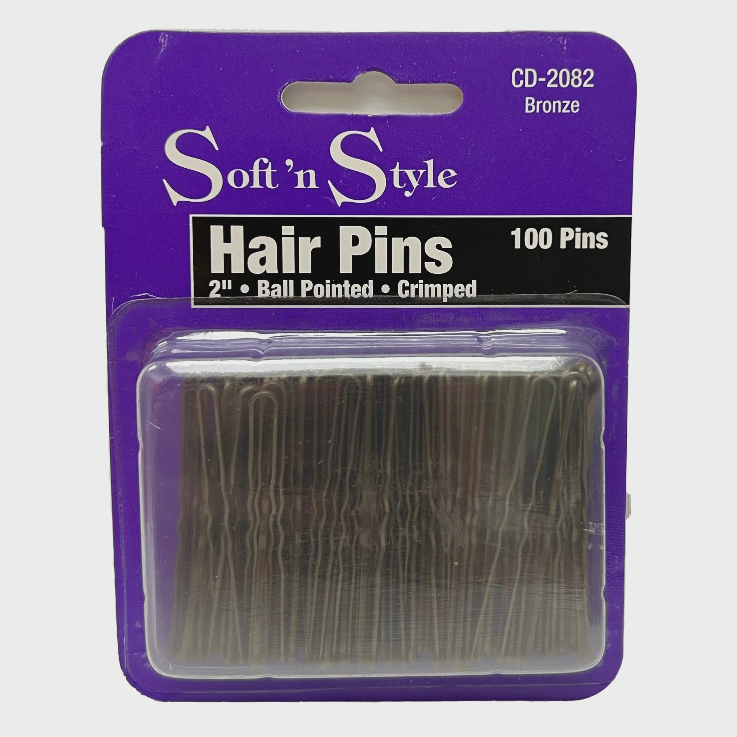 Soft N' Style Hair Pins - 2"  Bronze CD-2082