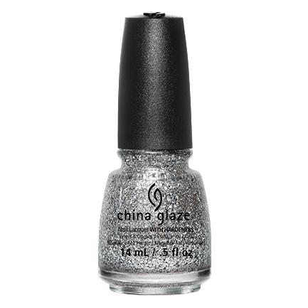 China Glaze Lacquer Silver Of Sorts (Multisize Clean Silver Glitter) 0.5 oz #82699 - Image 2