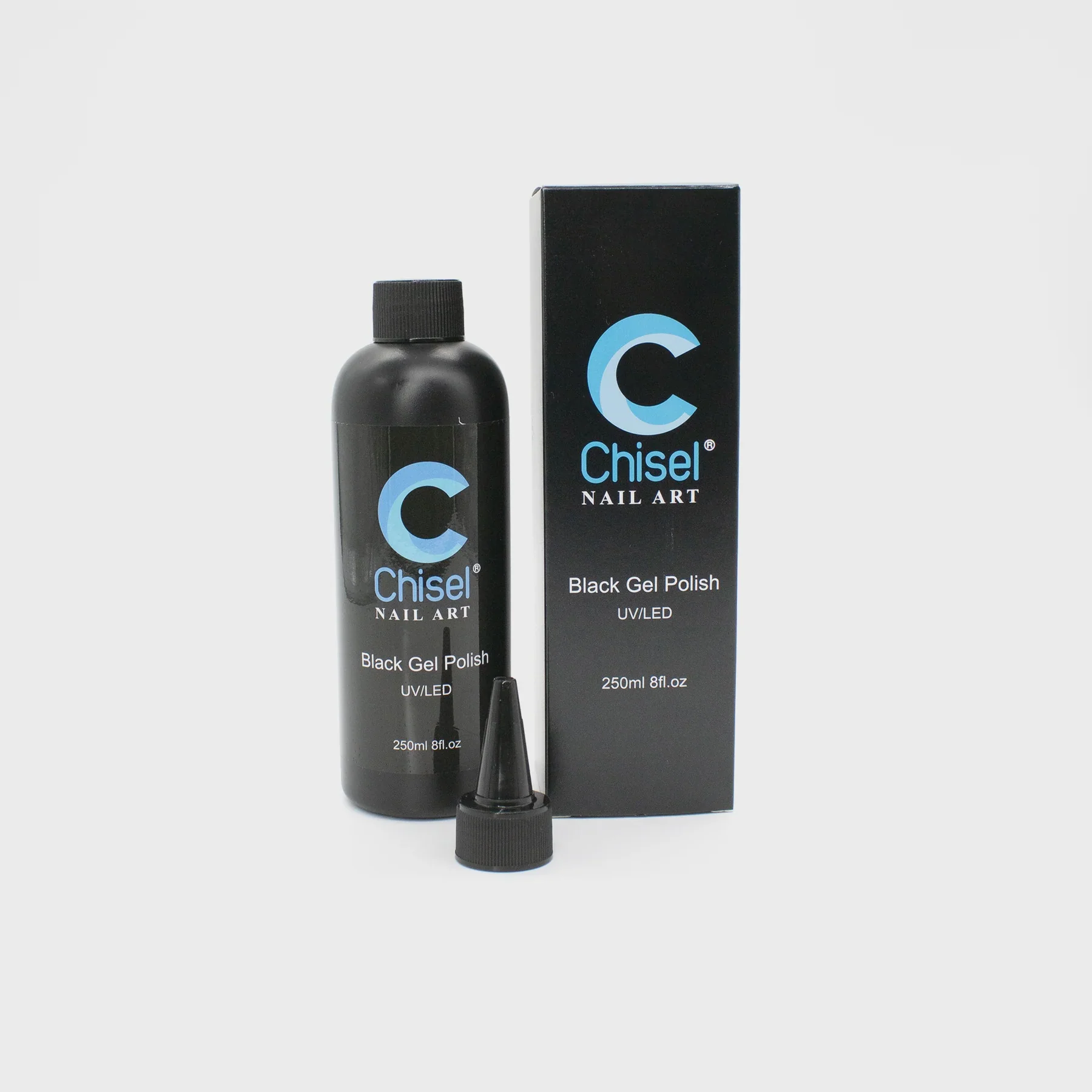 Chisel Nail Art Black Gel Refill 8 Oz