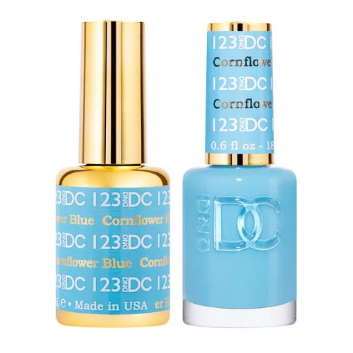 DND DC Duo Gel & Lacquer Cornflower Blue #123