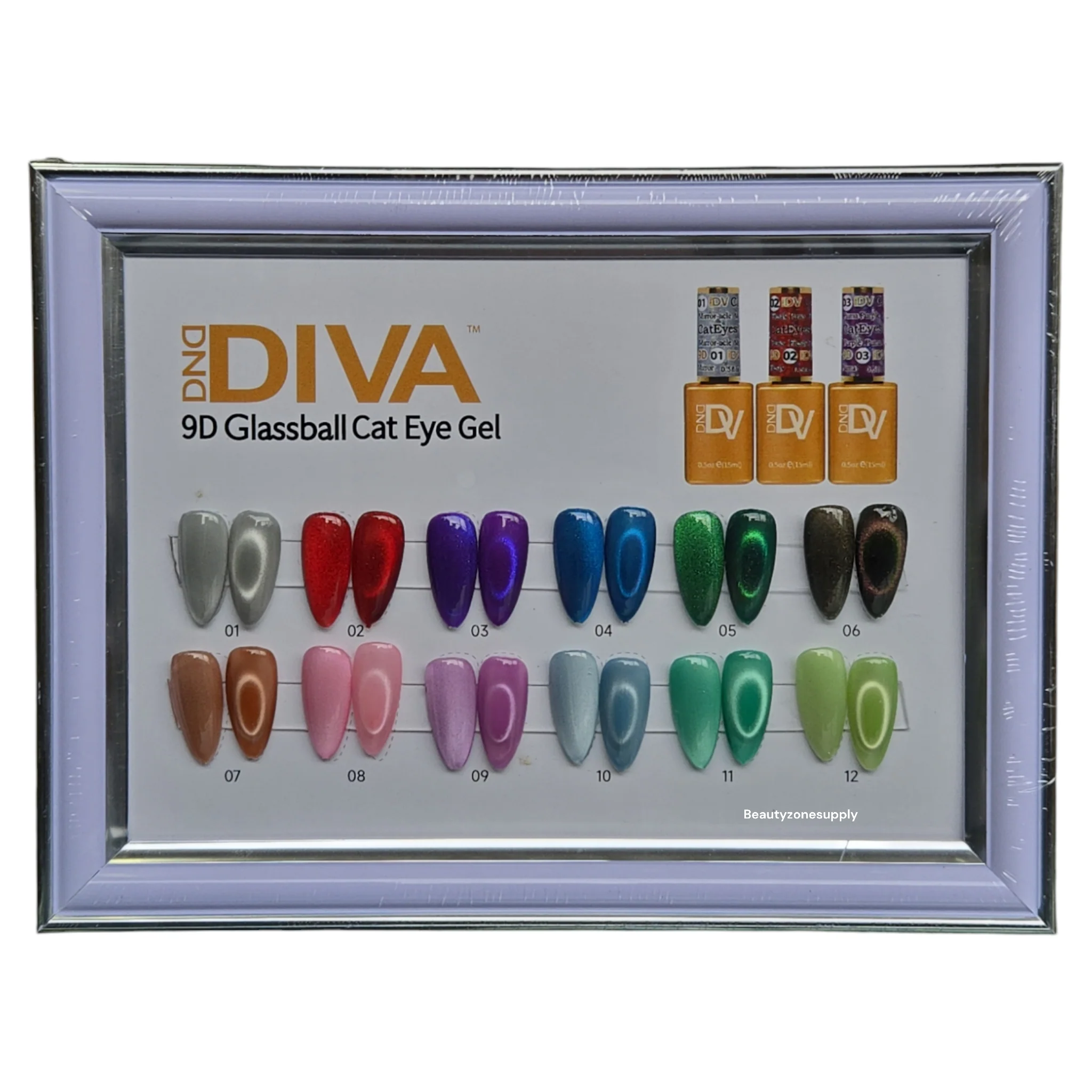 DND Diva 9D Glassball Cat Eye Gel #11 Sea Glass - Image 2