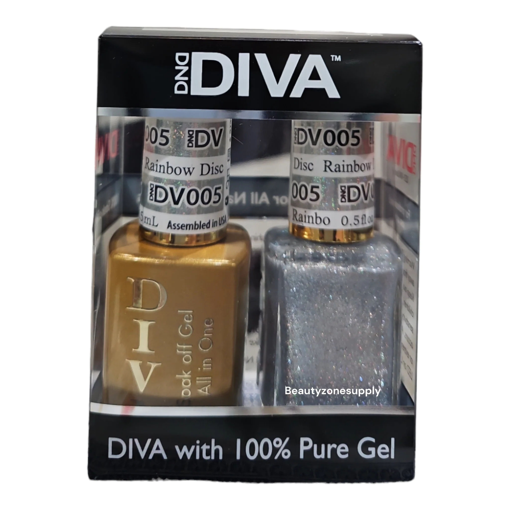 DND Diva Duo Gel & Lacquer 005 Rainbow Disco