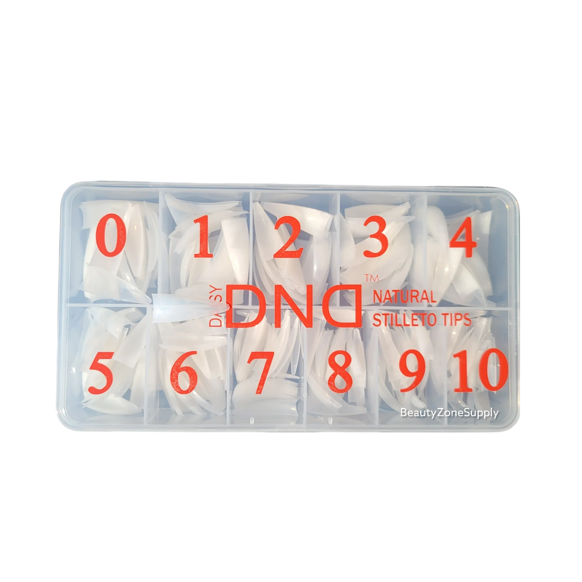 DnD Stiletto Tip Natural box 550pcs #0-10 - Image 2