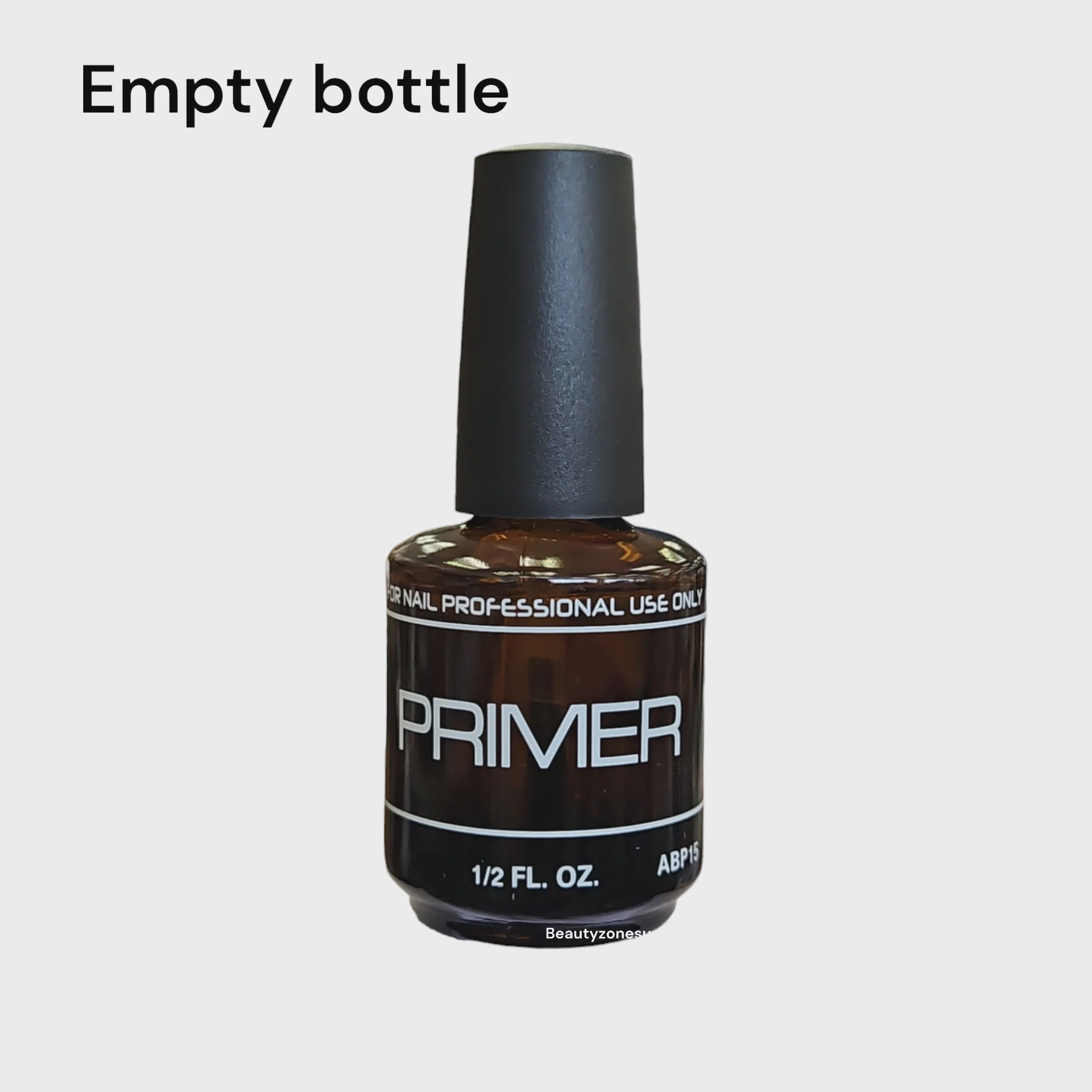 Empty Nail Bottle UV Dark 0.5 oz PRIMER - Image 2