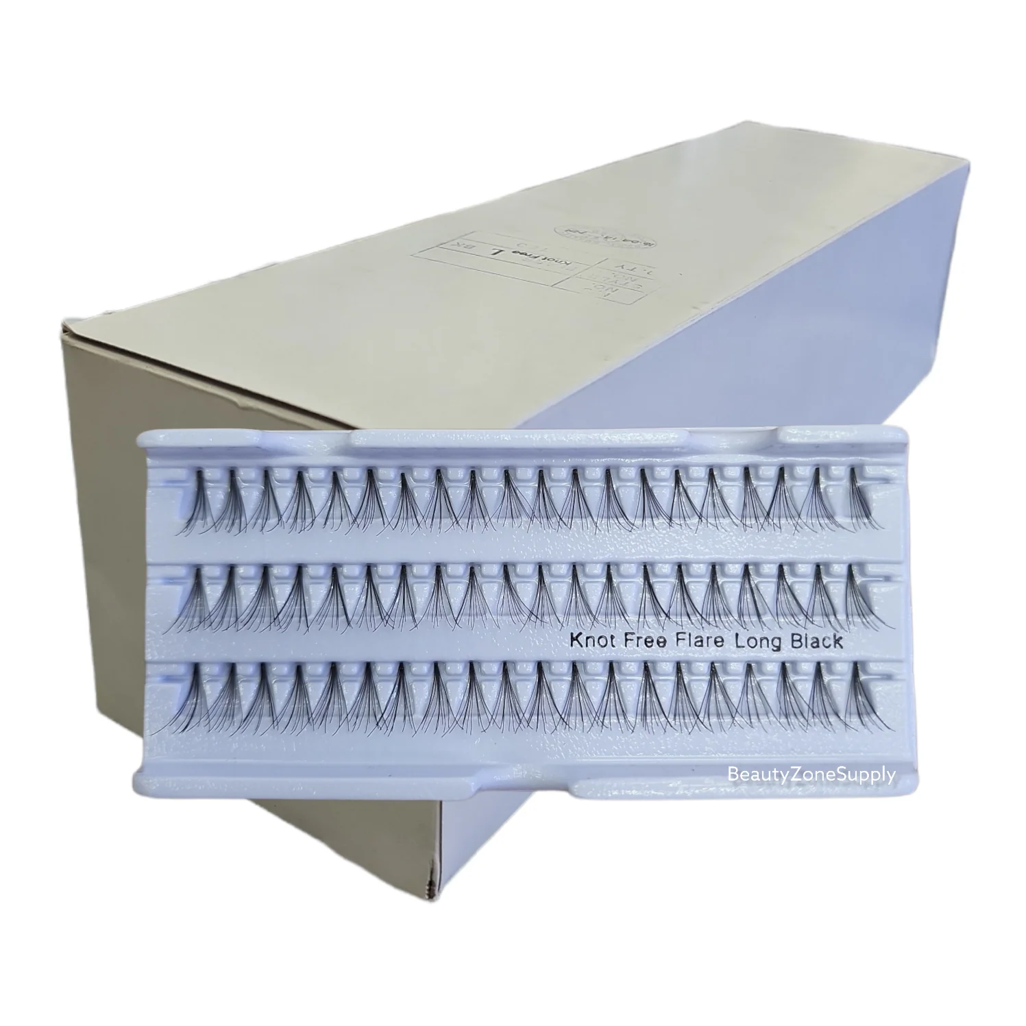 Eyelash Extension Naturals Knot Free Flare Long box 100 pack