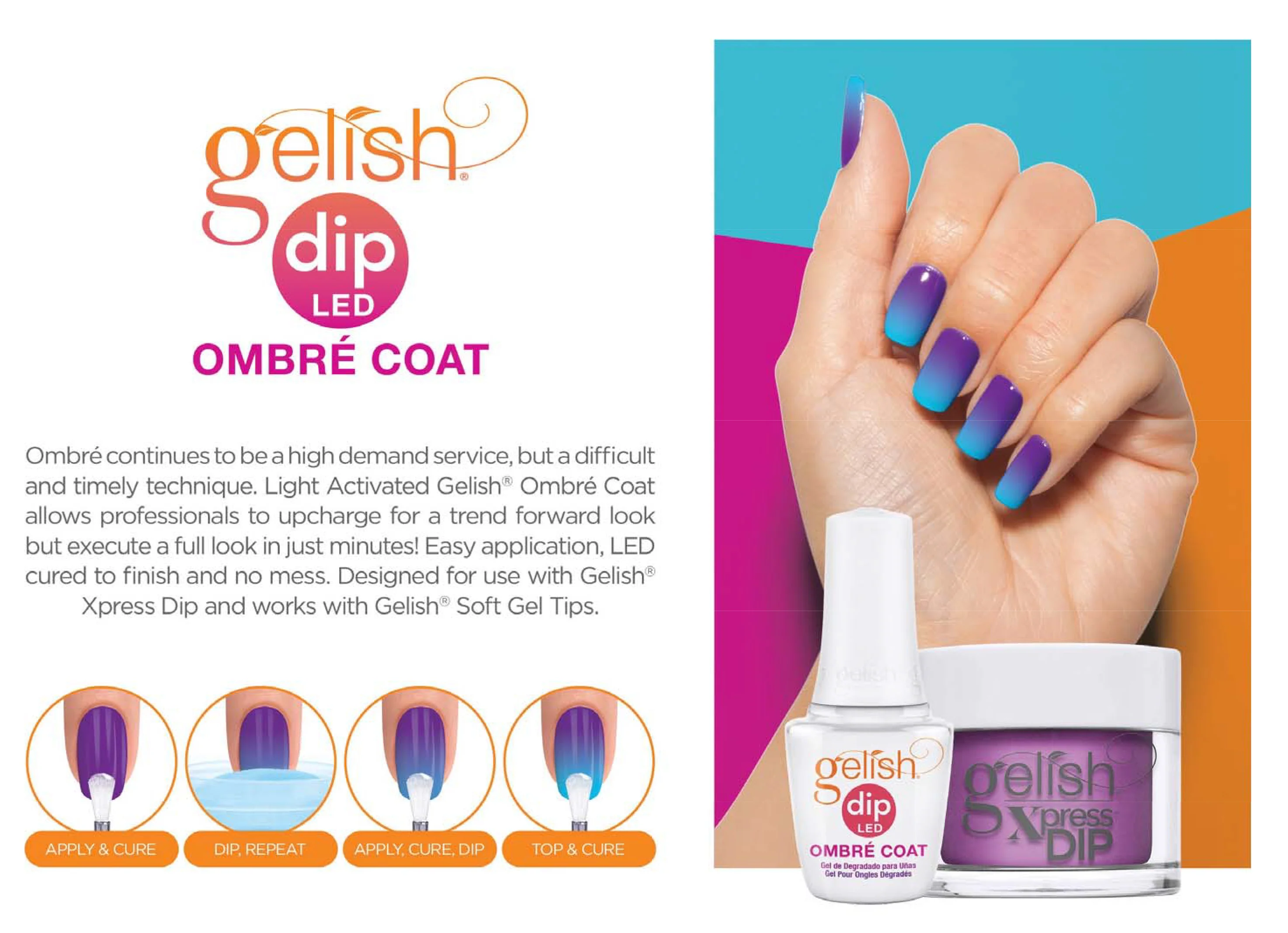 Gelish Ombre Coat Dip 0.5 oz/ 15mL #1640006 - Image 2