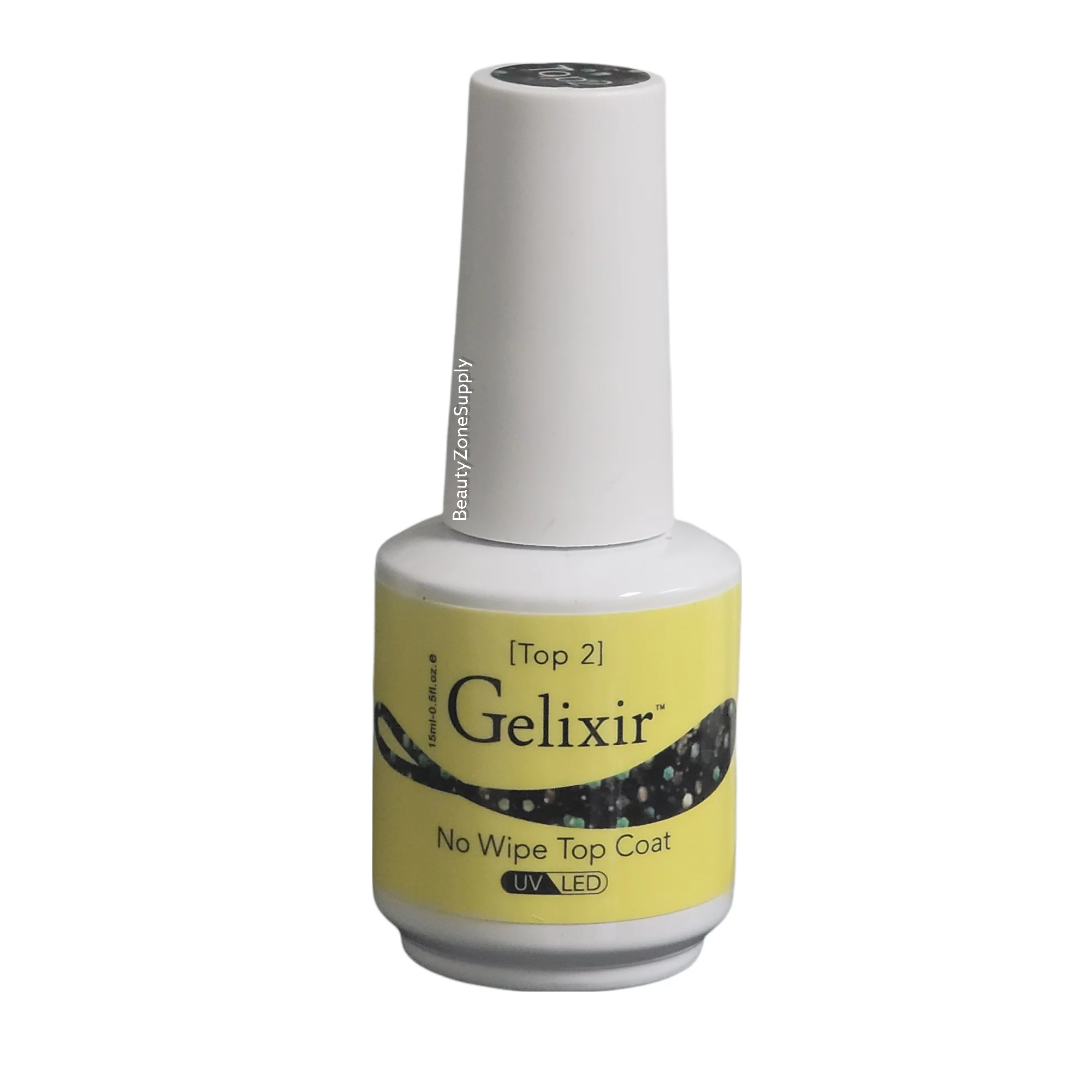 Gelixir Top Coat No-wipe With Glitters (Top 2) 15 mL / 0.5 oz - Image 4