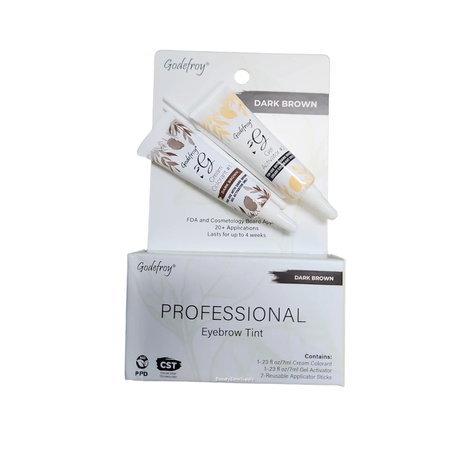 Godefroy Professional Eyebrow Tint 20 Application Dark Brown - Image 2