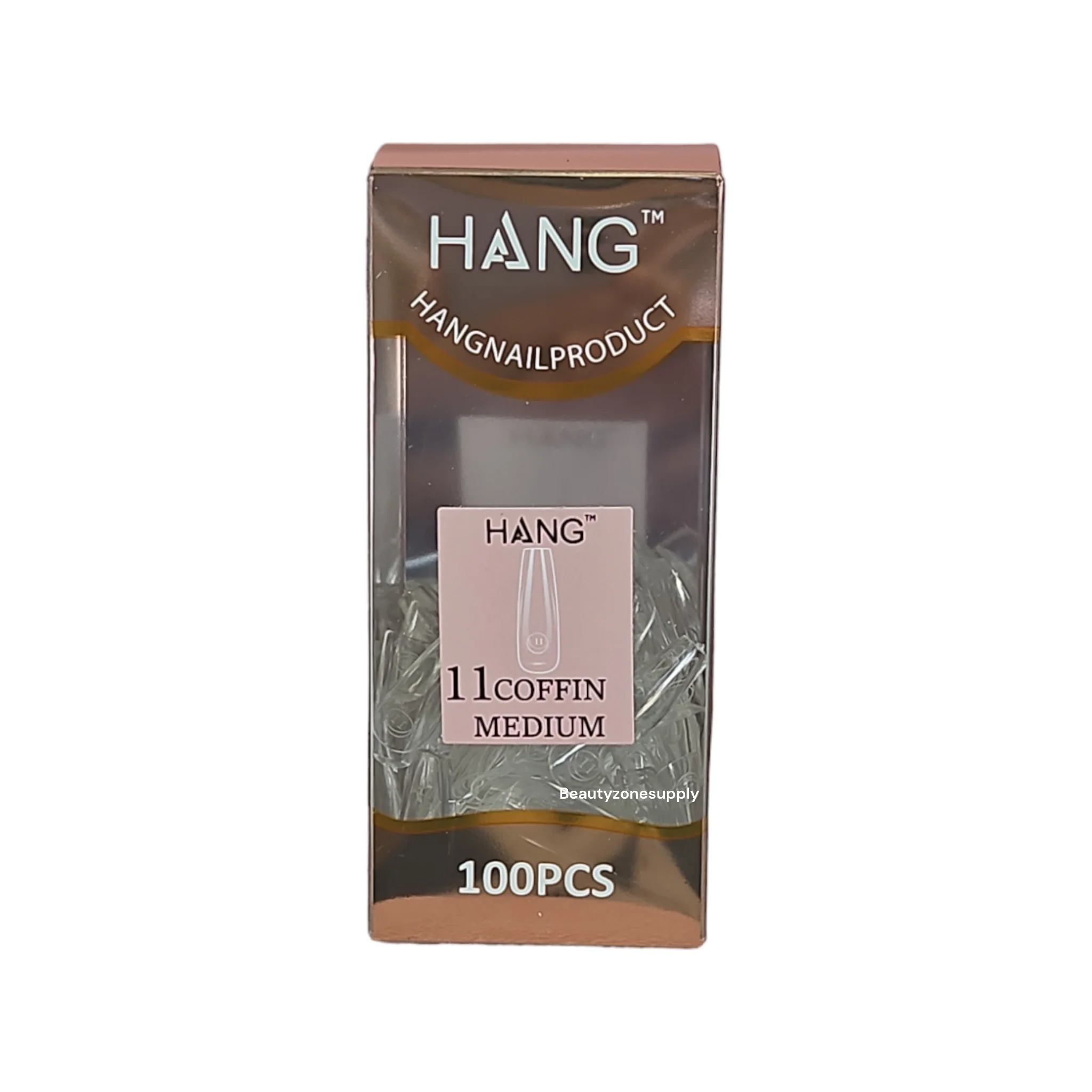 Hang Gel x Tips Premium 100 pc Refill Box Coffin Medium - Image 12