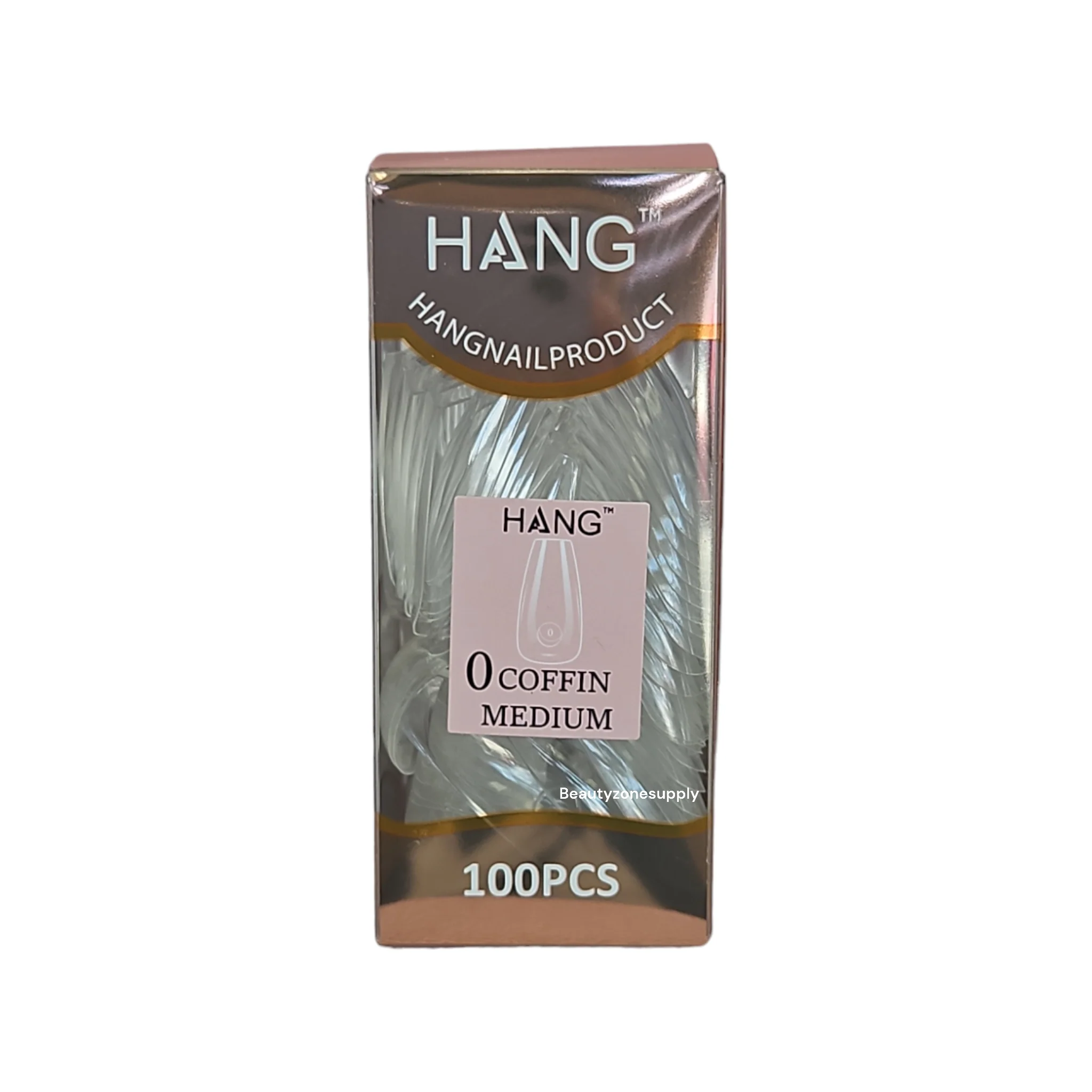 Hang Gel x Tips Premium 100 pc Refill Box Coffin Medium - Image 2