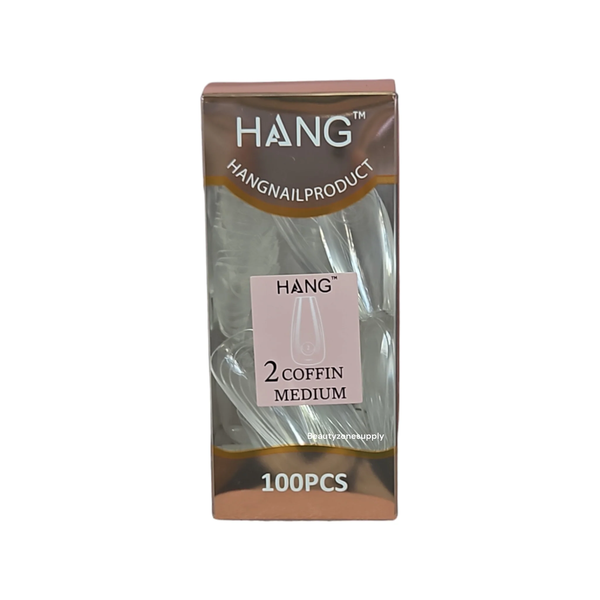 Hang Gel x Tips Premium 100 pc Refill Box Coffin Medium - Image 4