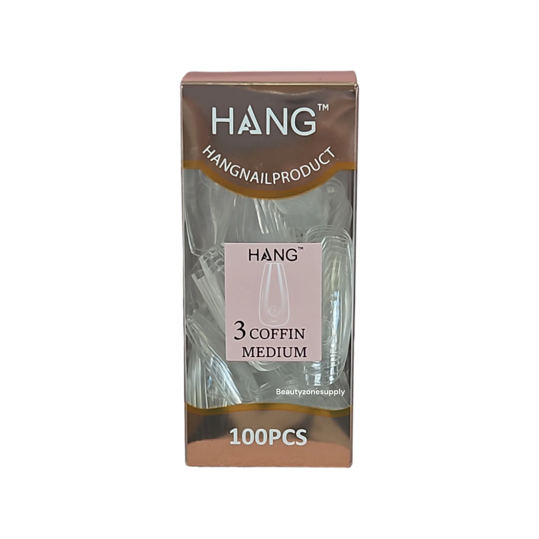 Hang Gel x Tips Premium 100 pc Refill Box Coffin Medium - Image 5