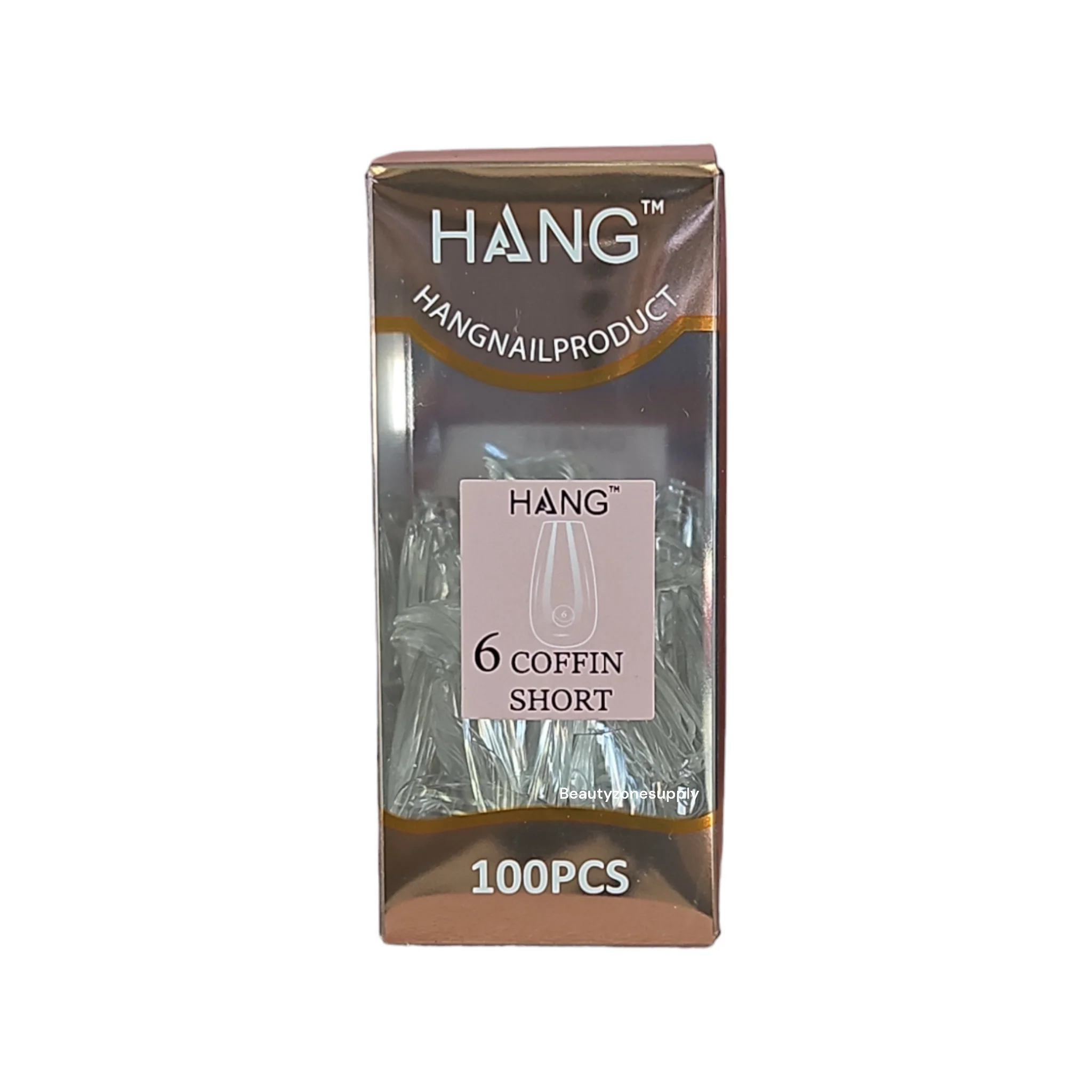 Hang Gel x Tips Premium 100 pc Refill Box Coffin Short - Image 8