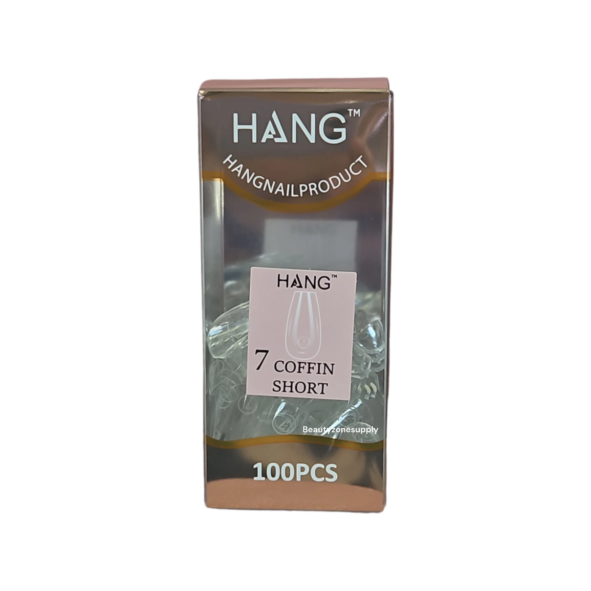 Hang Gel x Tips Premium 100 pc Refill Box Coffin Short - Image 9