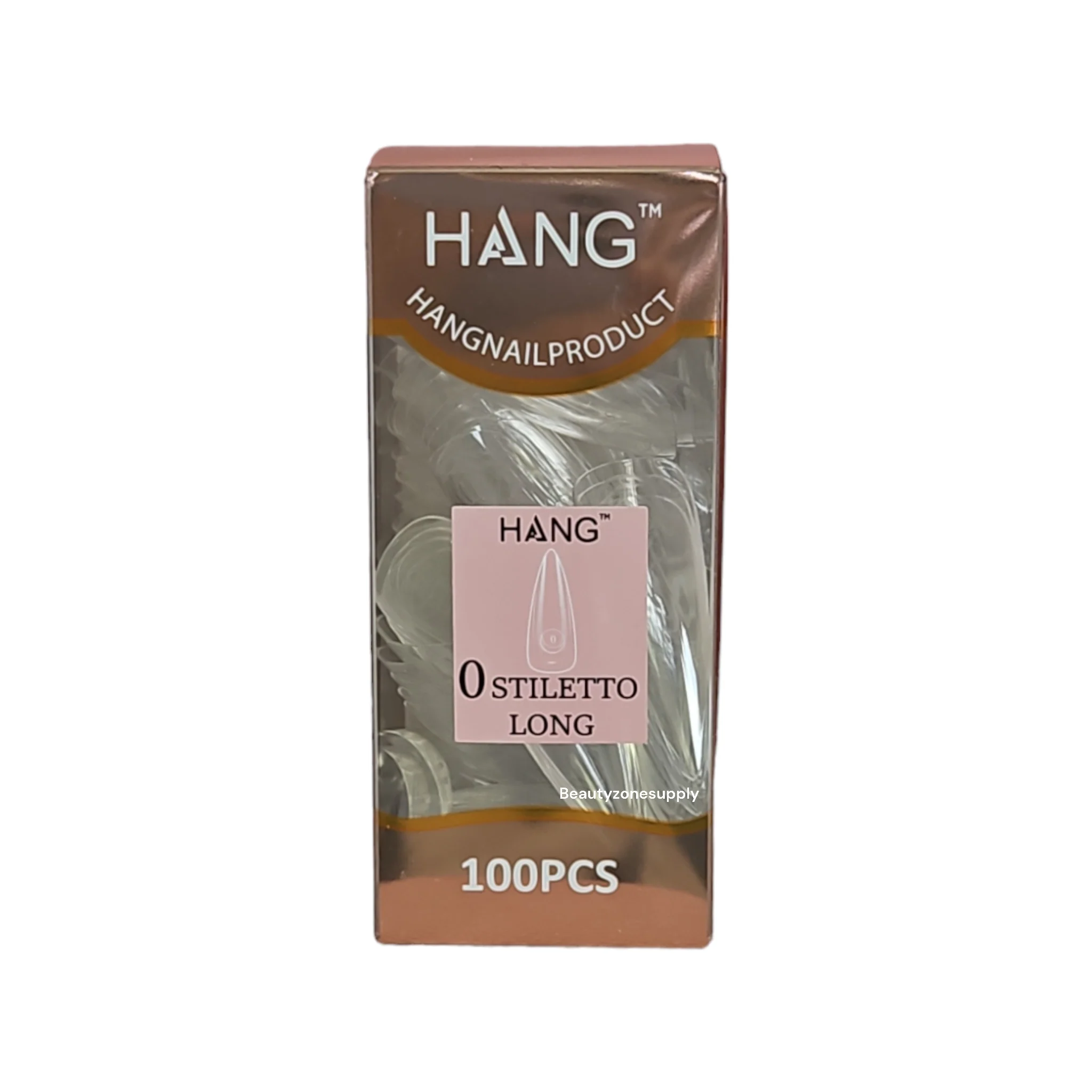 Hang Gel x Tips Premium 100 pc Refill Box Stiletto Long - Image 2