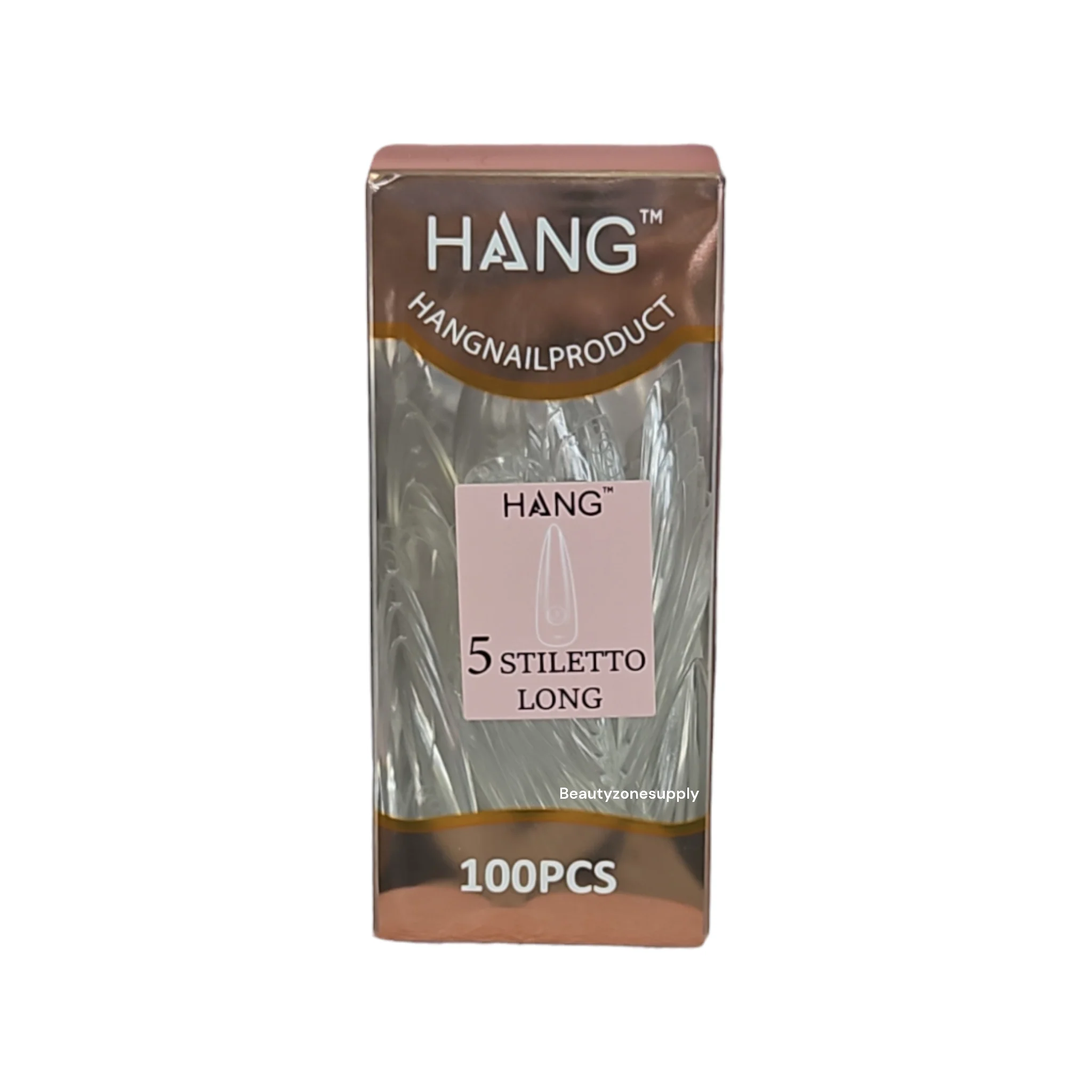 Hang Gel x Tips Premium 100 pc Refill Box Stiletto Long - Image 7