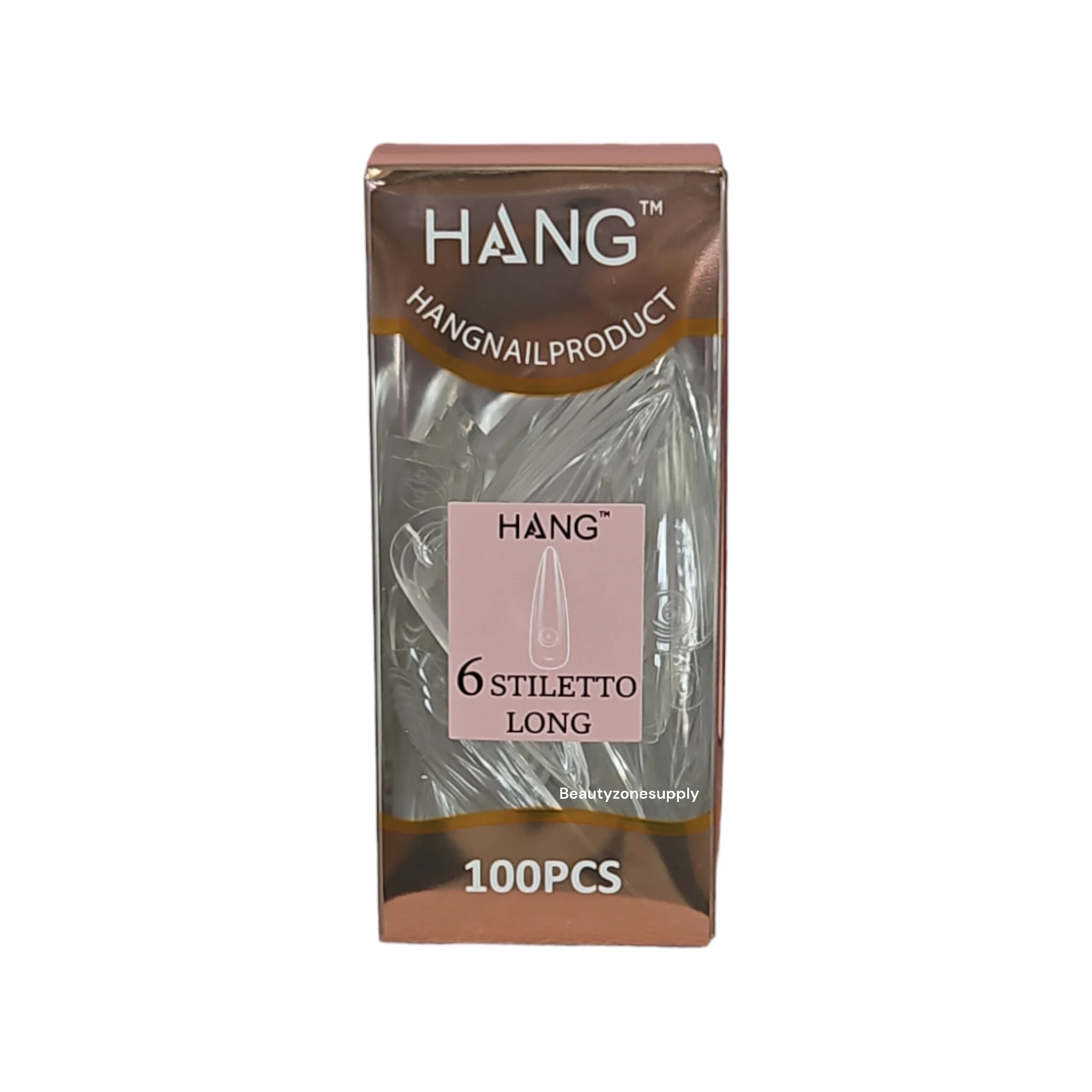 Hang Gel x Tips Premium 100 pc Refill Box Stiletto Long - Image 8