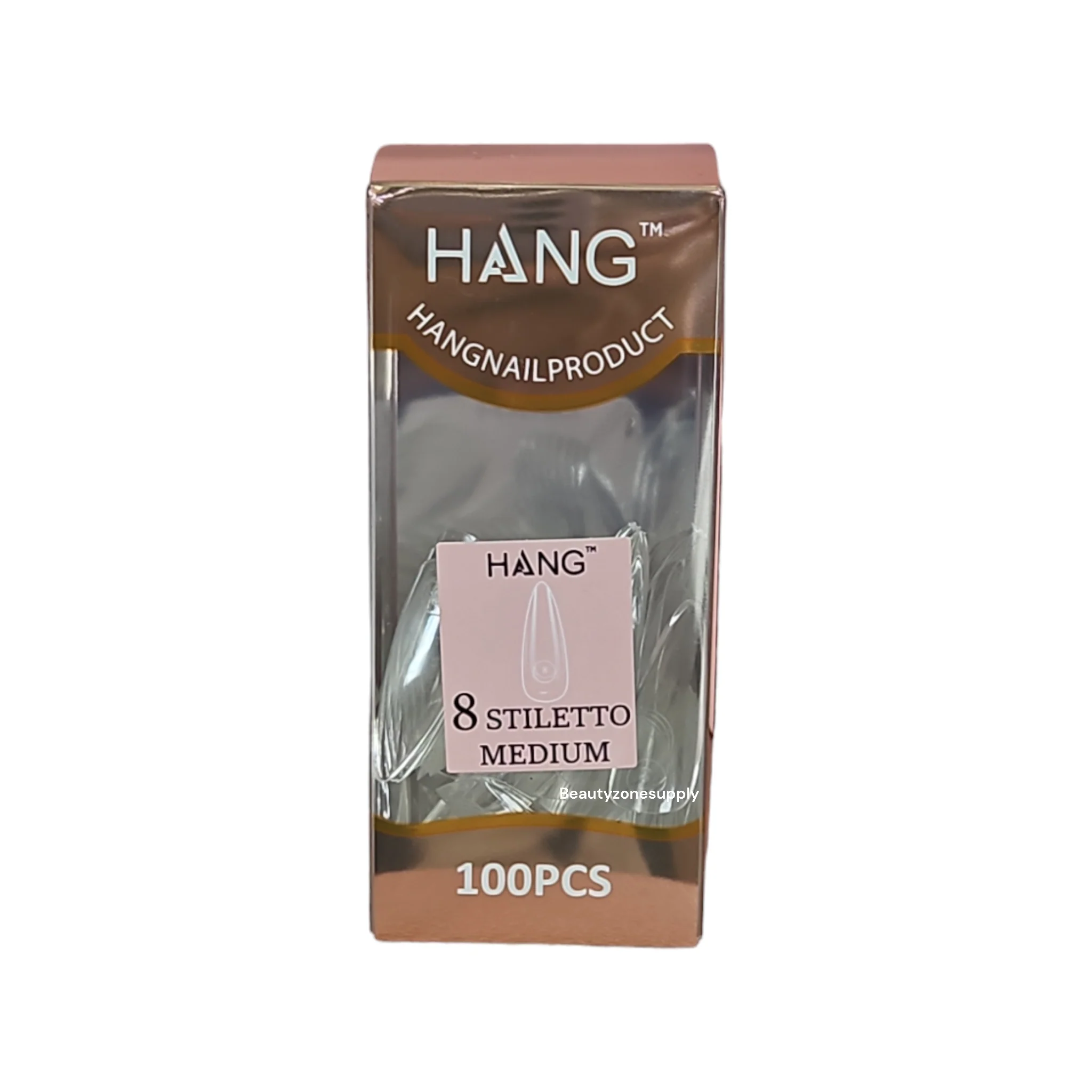 Hang Gel x Tips Premium 100 pc Refill Box Stiletto Medium - Image 10