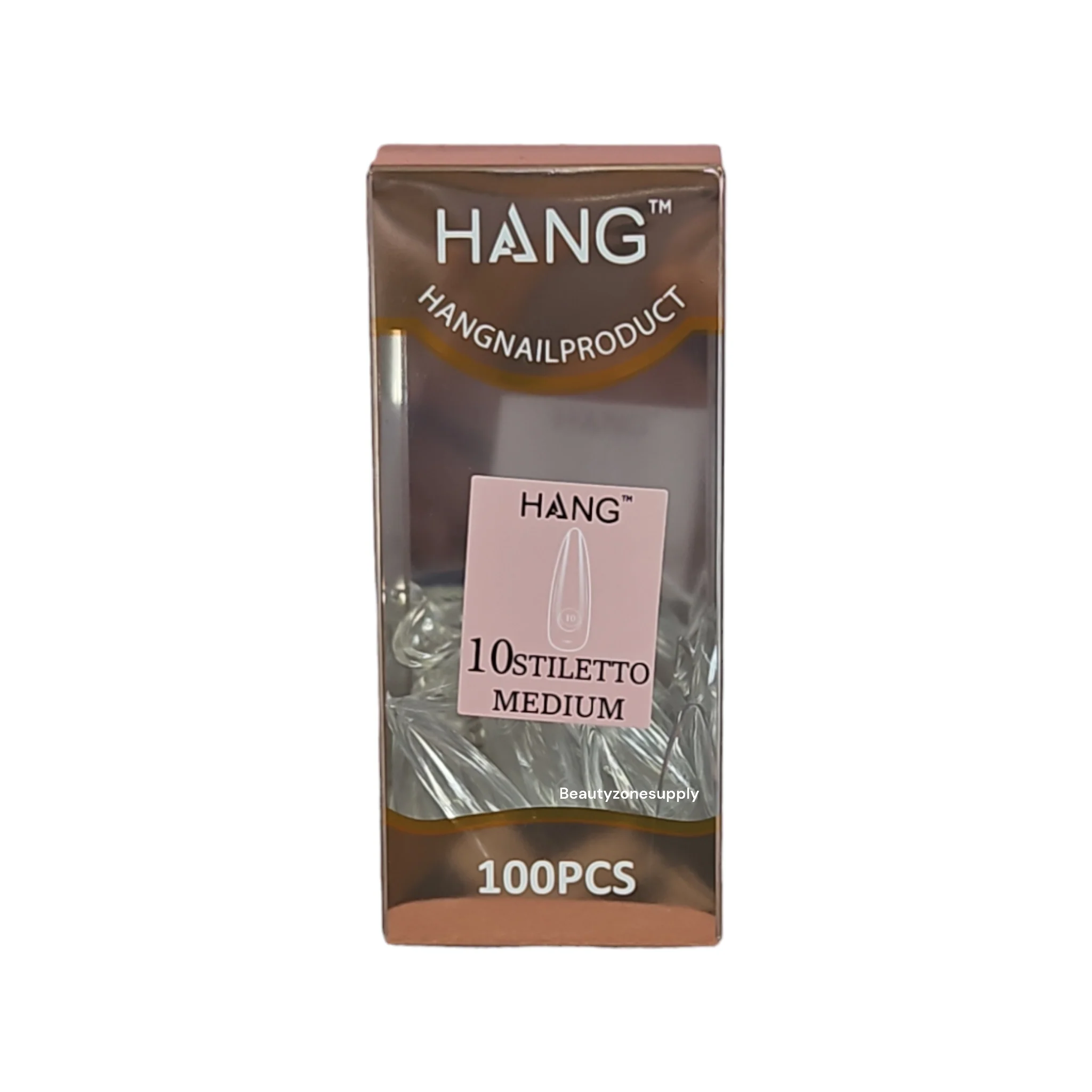 Hang Gel x Tips Premium 100 pc Refill Box Stiletto Medium - Image 12
