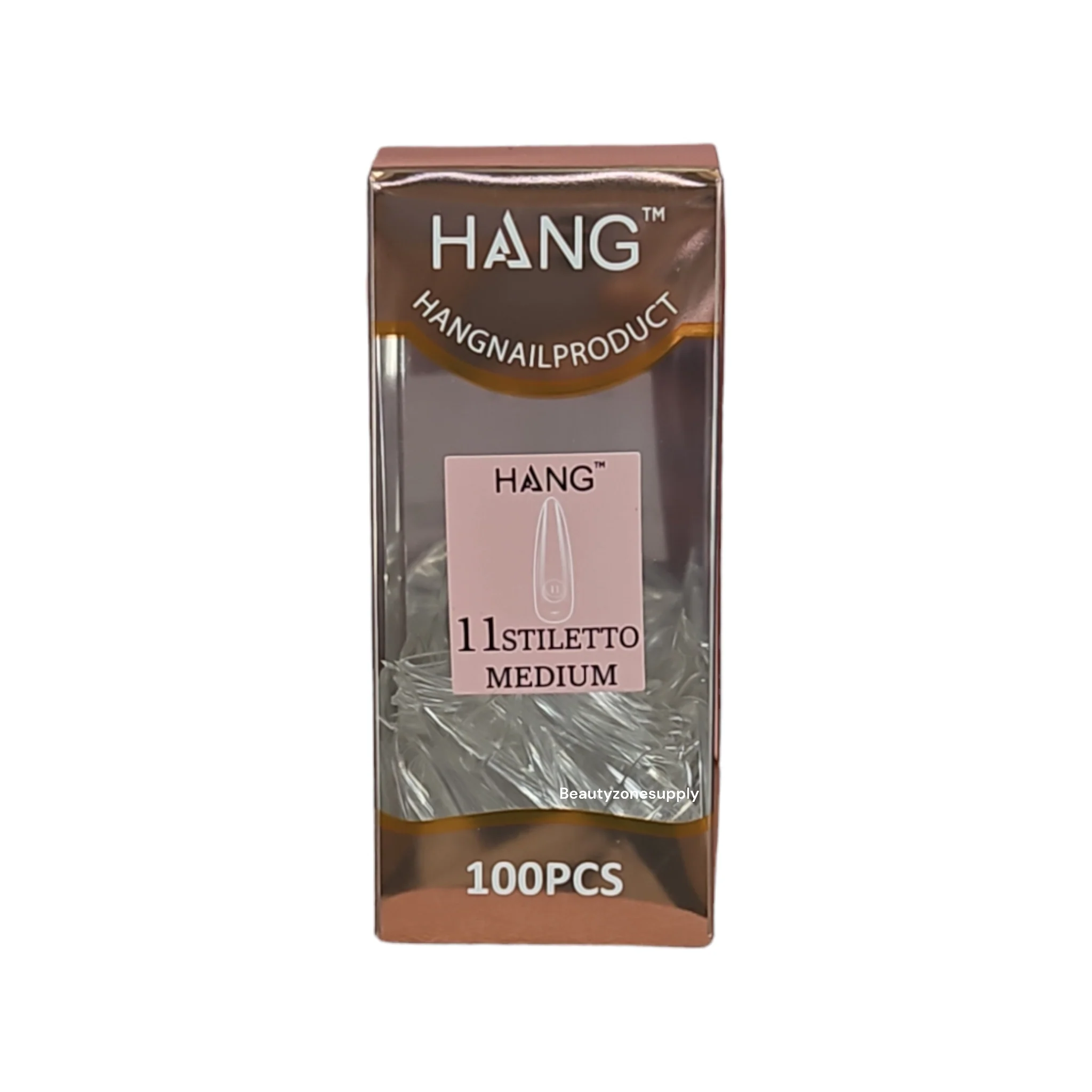 Hang Gel x Tips Premium 100 pc Refill Box Stiletto Medium - Image 13