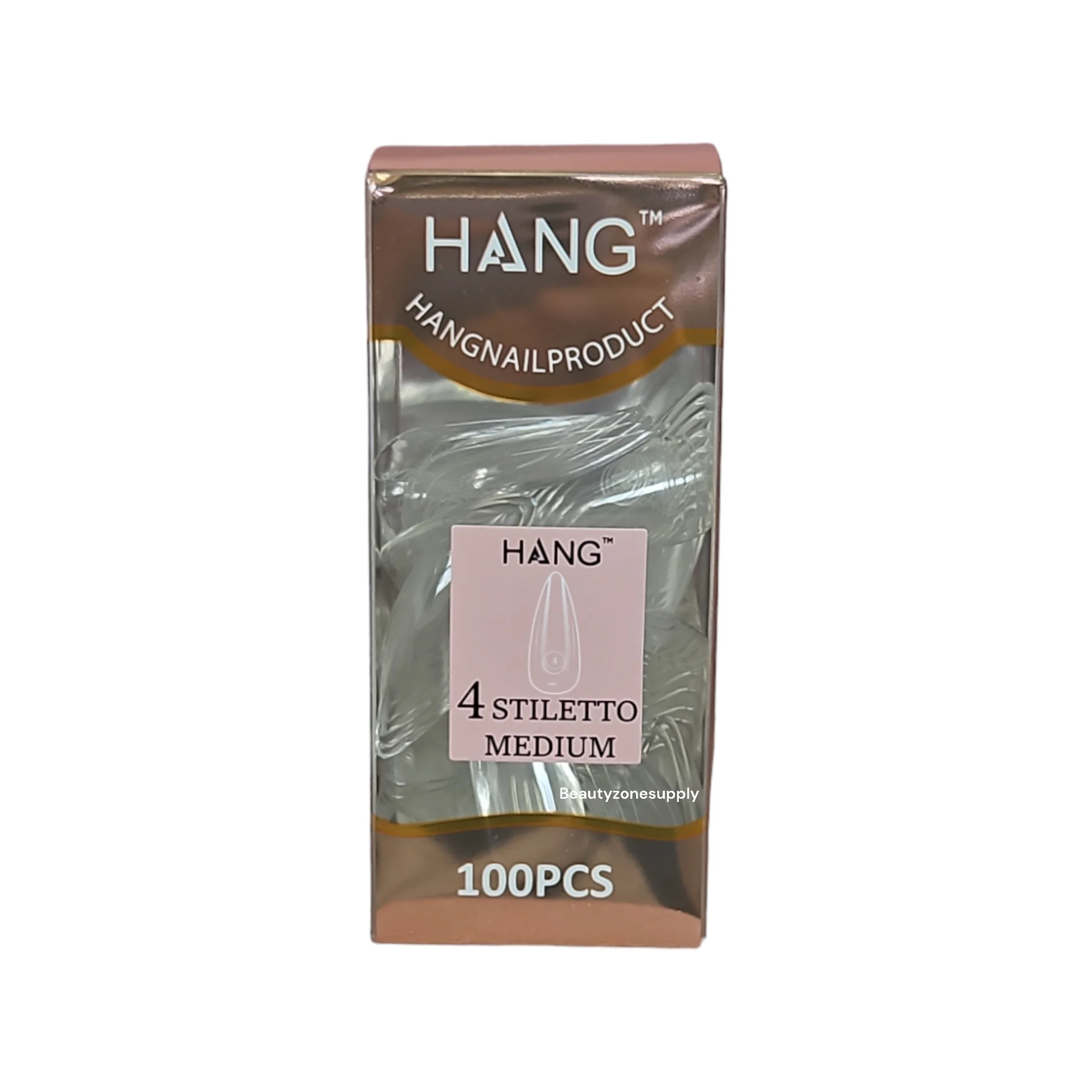 Hang Gel x Tips Premium 100 pc Refill Box Stiletto Medium - Image 6