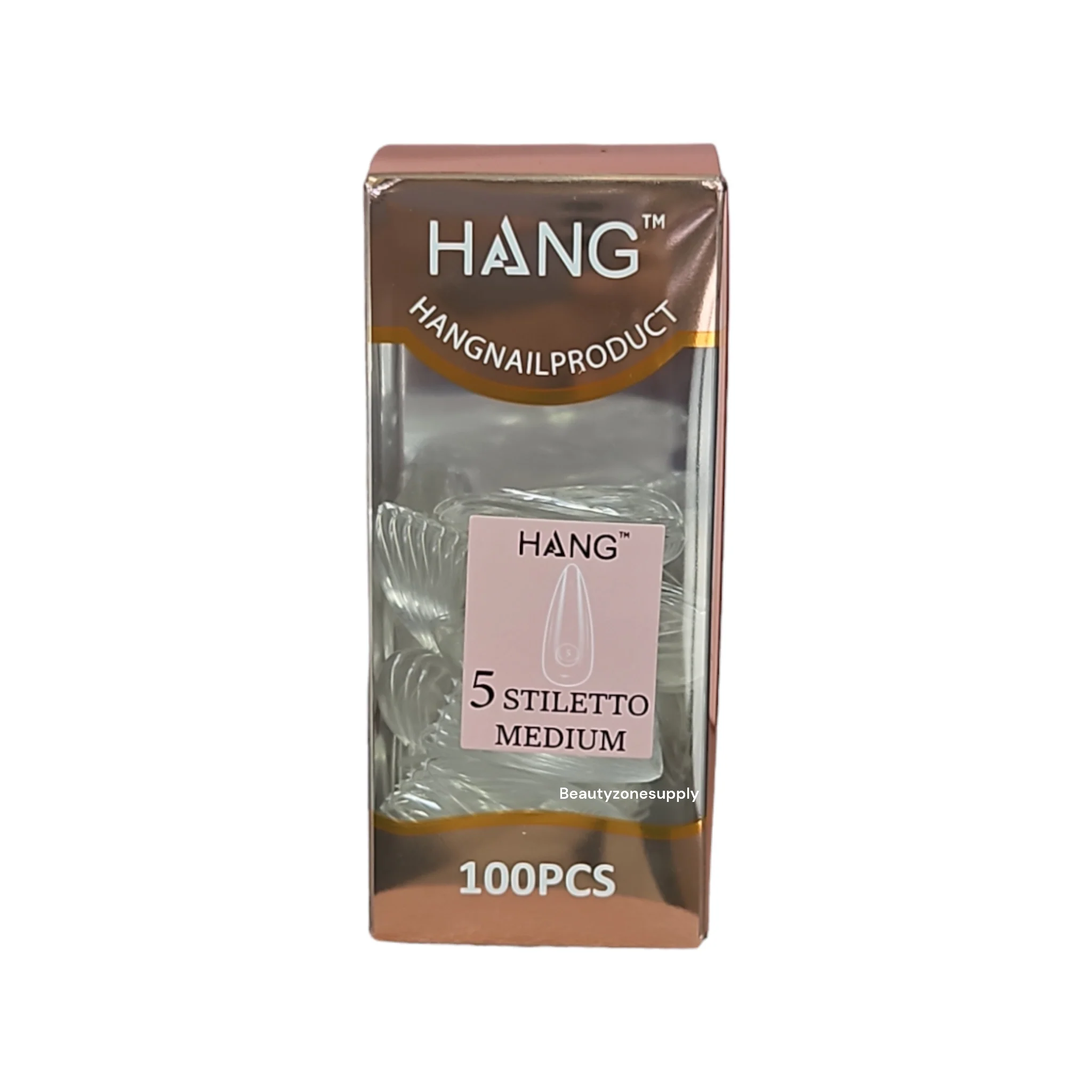 Hang Gel x Tips Premium 100 pc Refill Box Stiletto Medium - Image 7