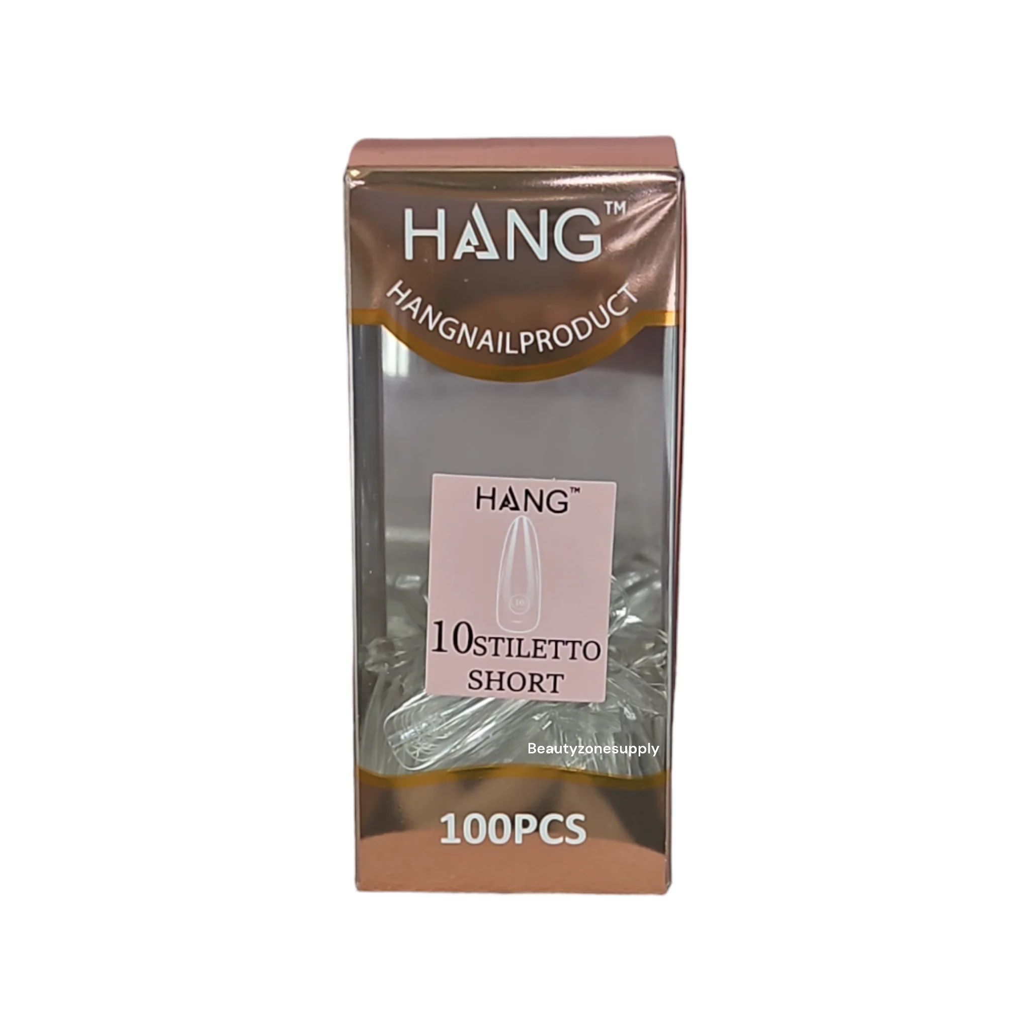 Hang Gel x Tips Premium 100 pc Refill Box Stiletto Short - Image 12