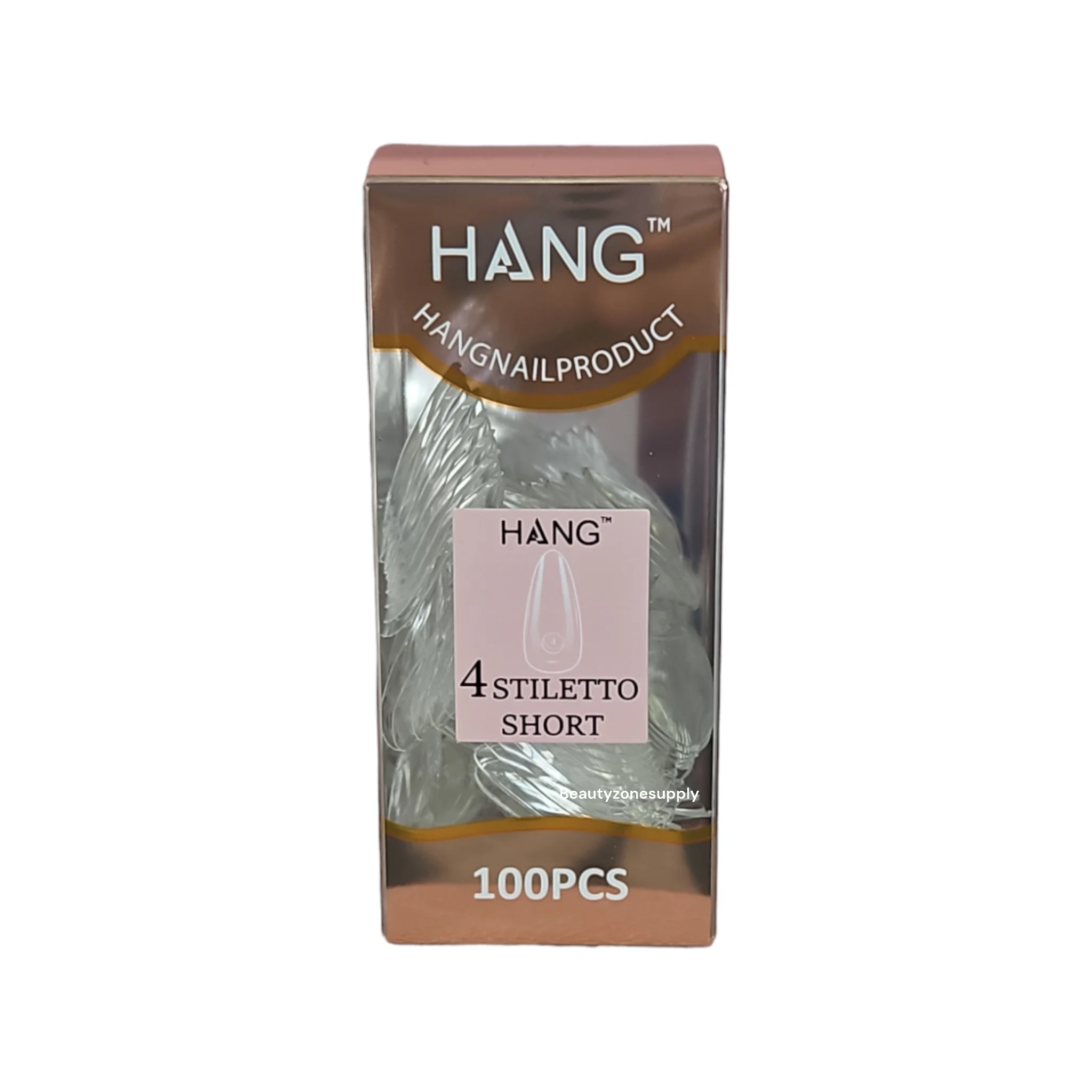 Hang Gel x Tips Premium 100 pc Refill Box Stiletto Short - Image 6