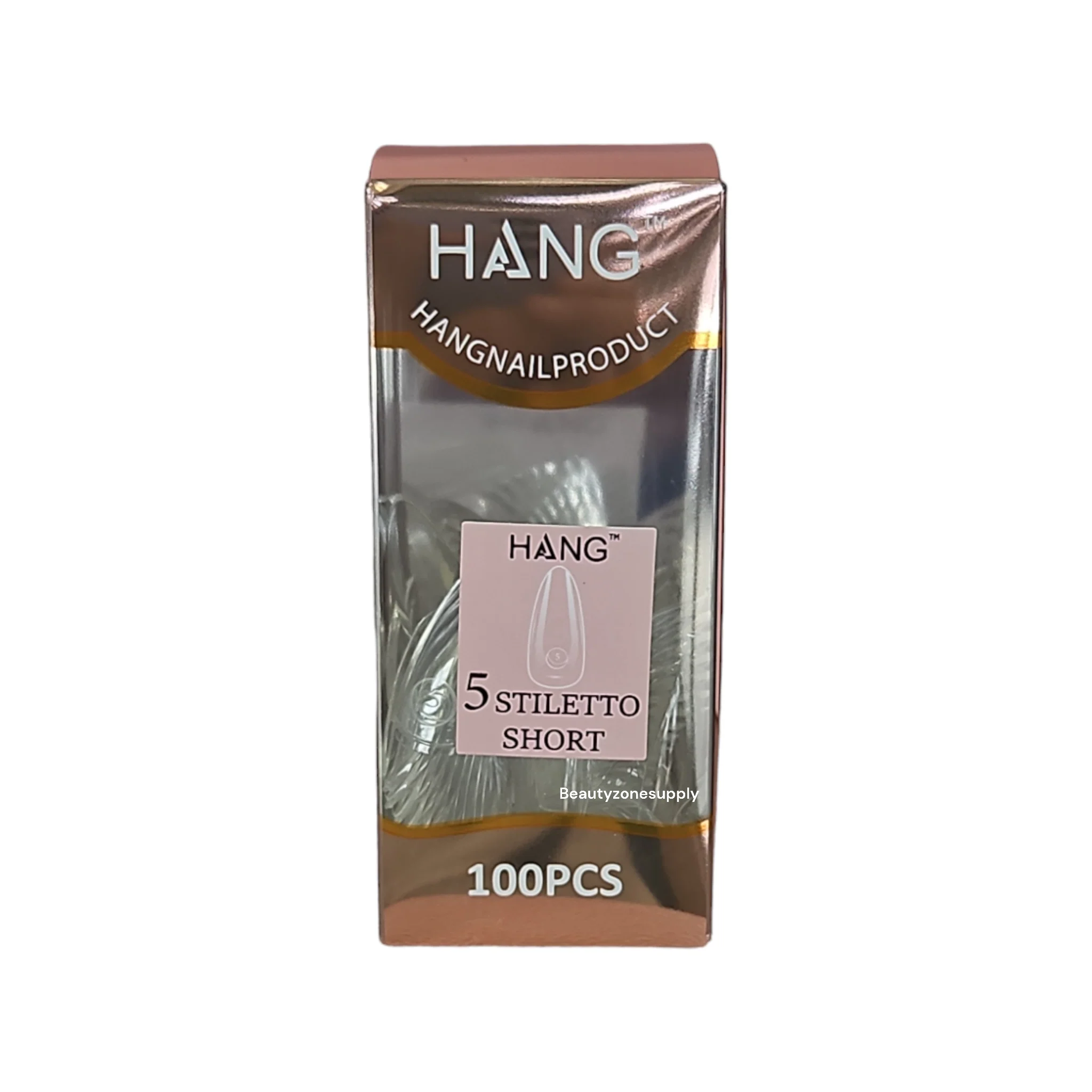 Hang Gel x Tips Premium 100 pc Refill Box Stiletto Short - Image 7