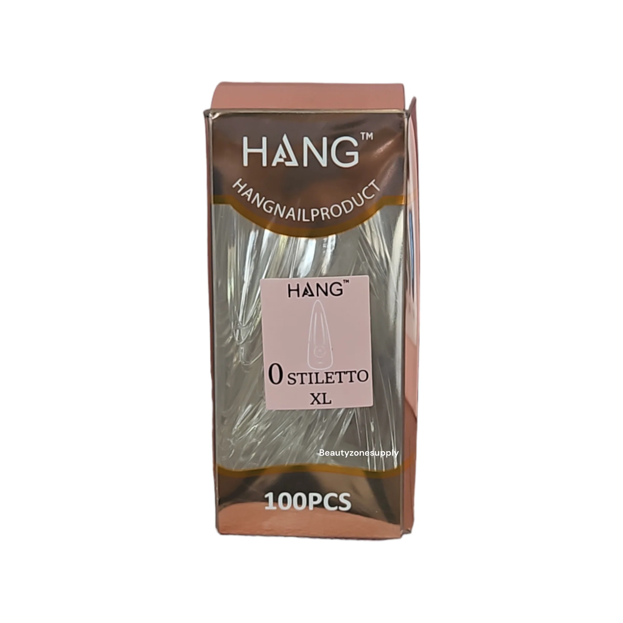 Hang Gel x Tips Premium 100 pc Refill Box Stiletto XLong - Image 2