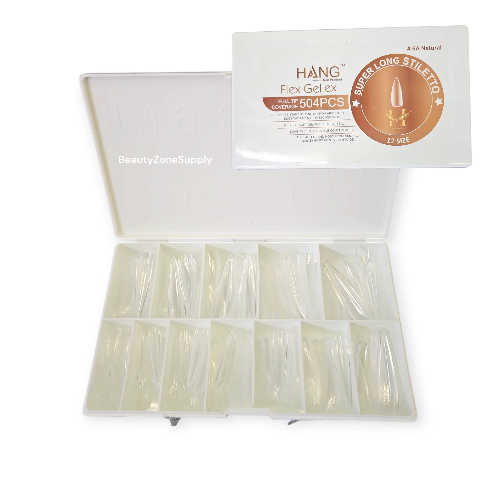 Hang Gel x Tips Stiletto Super Long 504 ct / 12 Size - Image 2