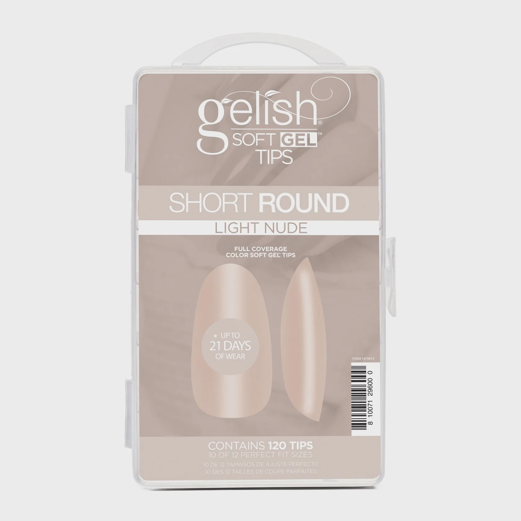 Harmony Gelish Soft Gel Tips Light Nude Medium Coffin 120CT #1270014