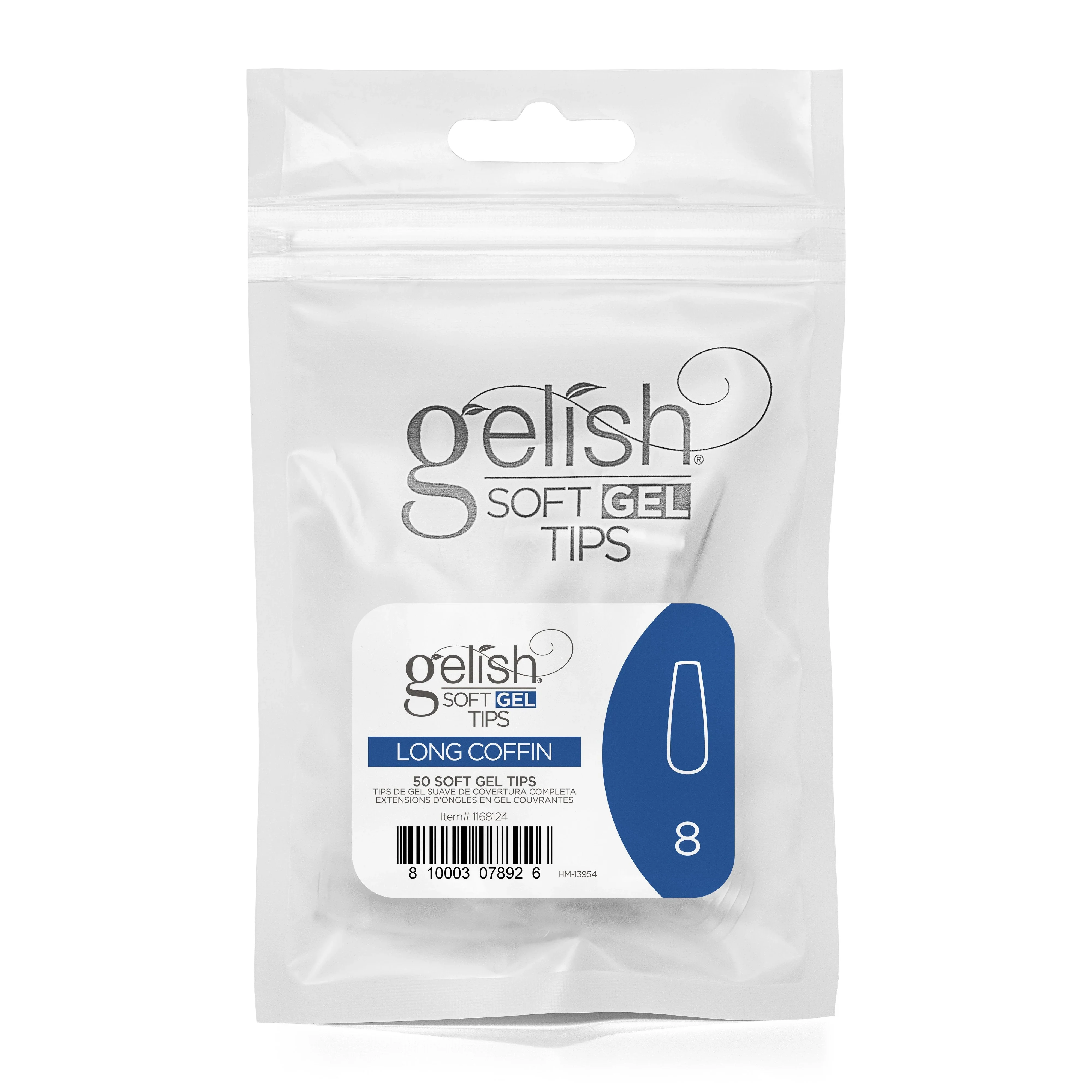 Harmony Gelish Soft Gel Tips Long Coffin 50 CT Refill - Image 22