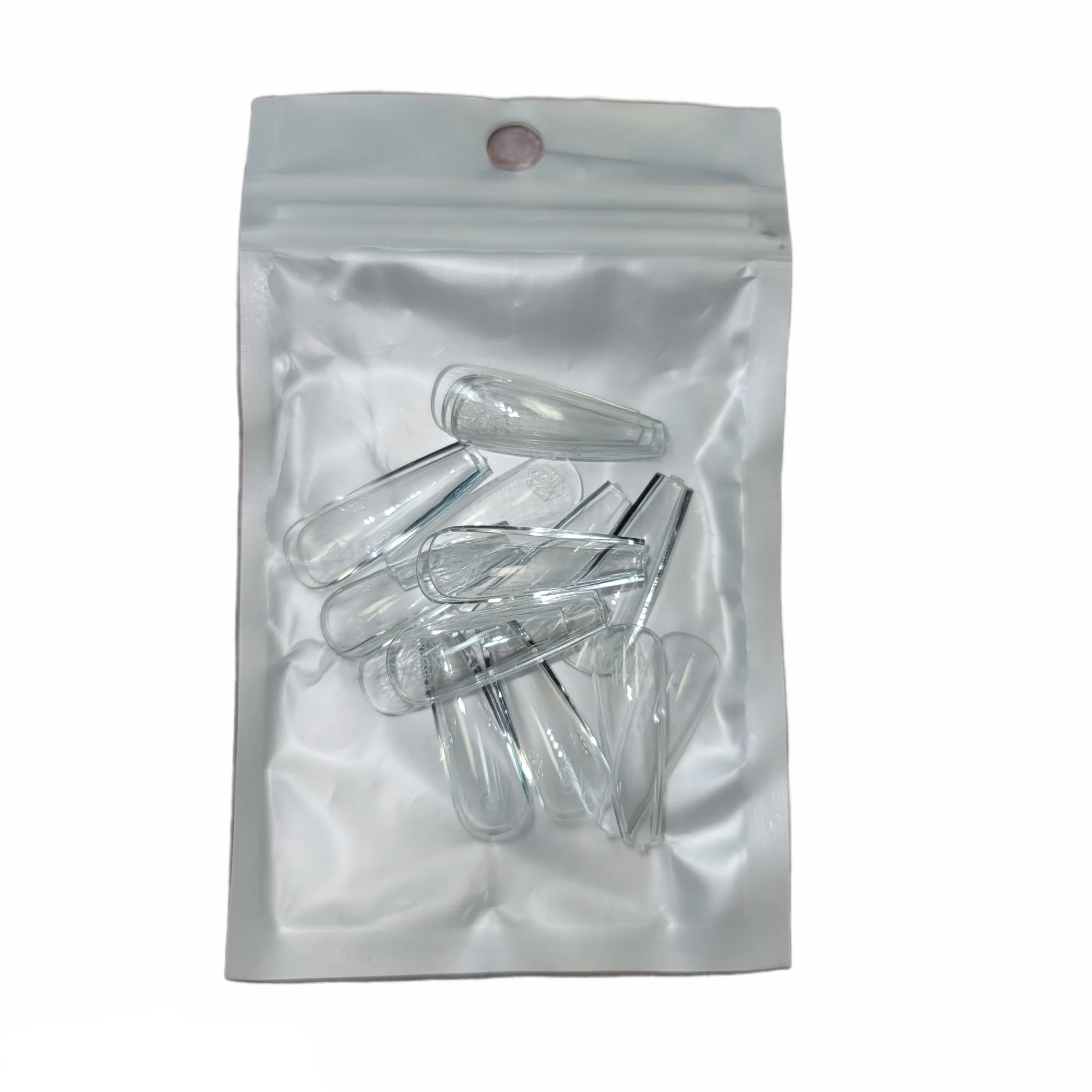 Harmony Gelish Soft Gel Tips Long Coffin 50 CT Refill - Image 6
