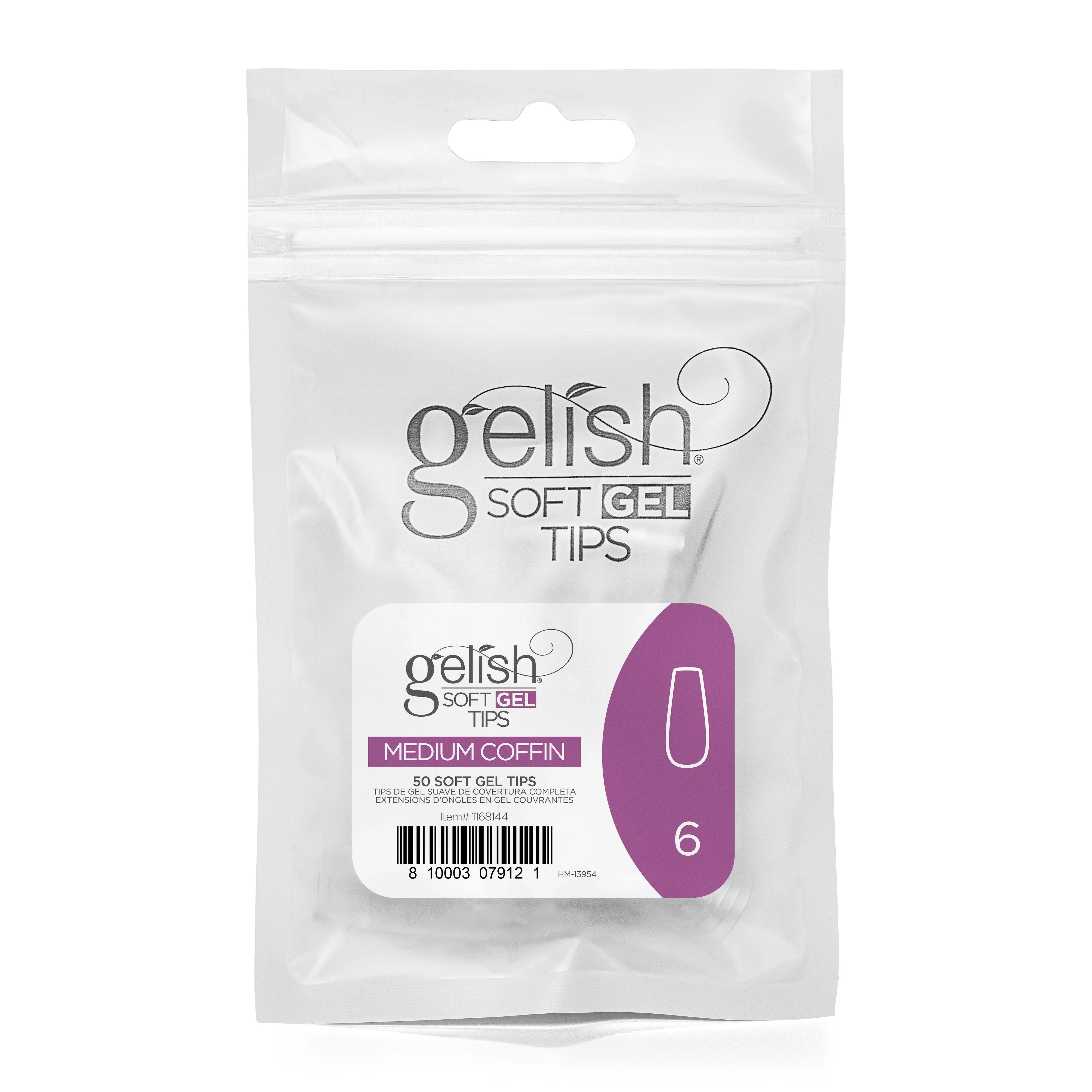 Harmony Gelish Soft Gel Tips Medium Coffin 50 CT Refill - Image 14