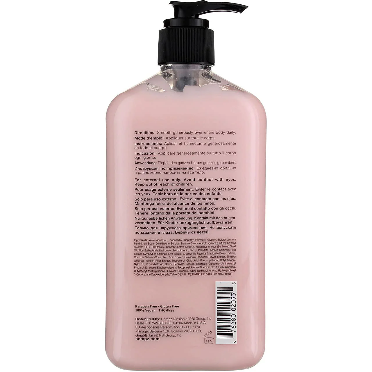 Hempz Blushing Grapefruit & Raspberry Creme Herbal Body Moisturizer - 17 fl. oz (Pack of 2) - Image 2