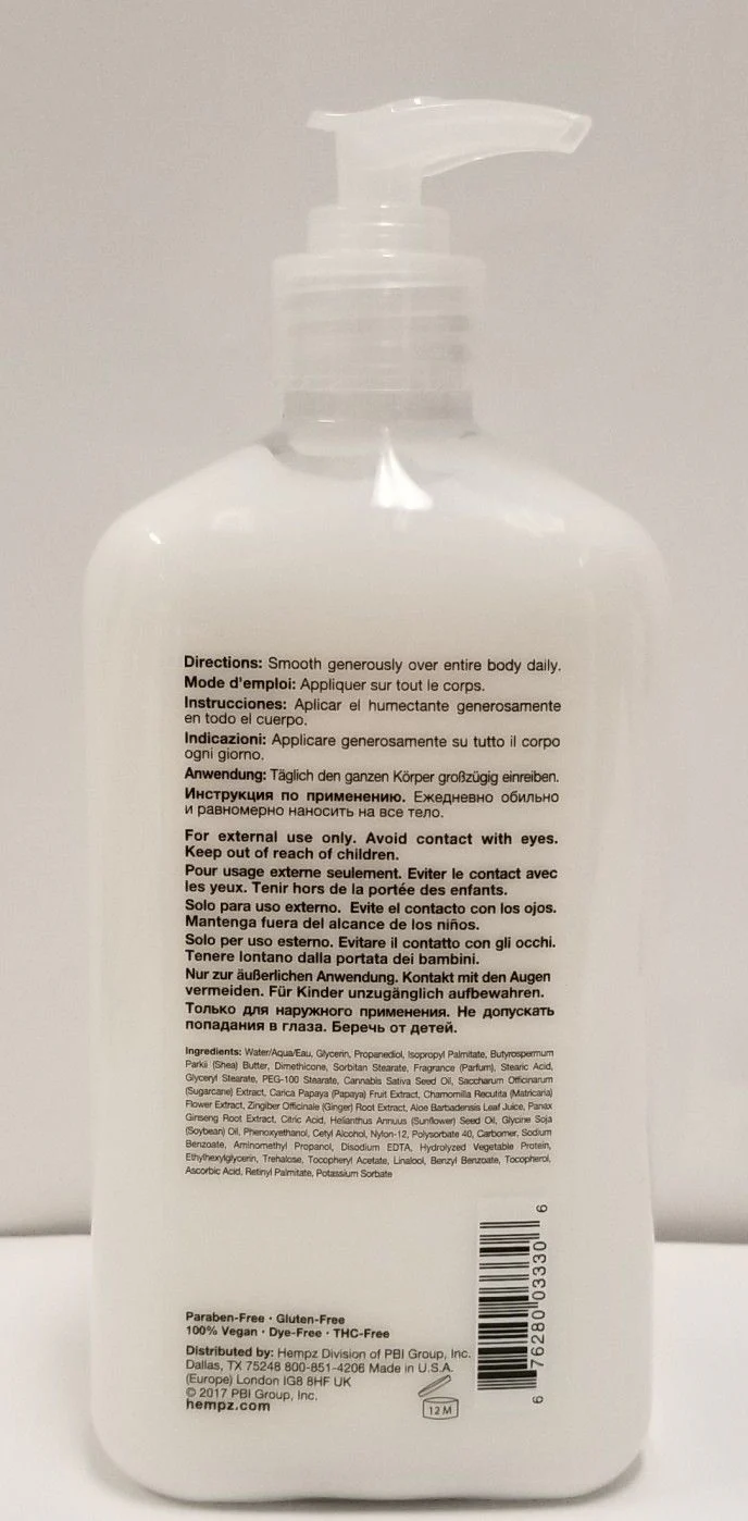 Hempz Fresh Fusions Sugarcane & Papaya Herbal Body Moisturizer - 17oz - Image 3