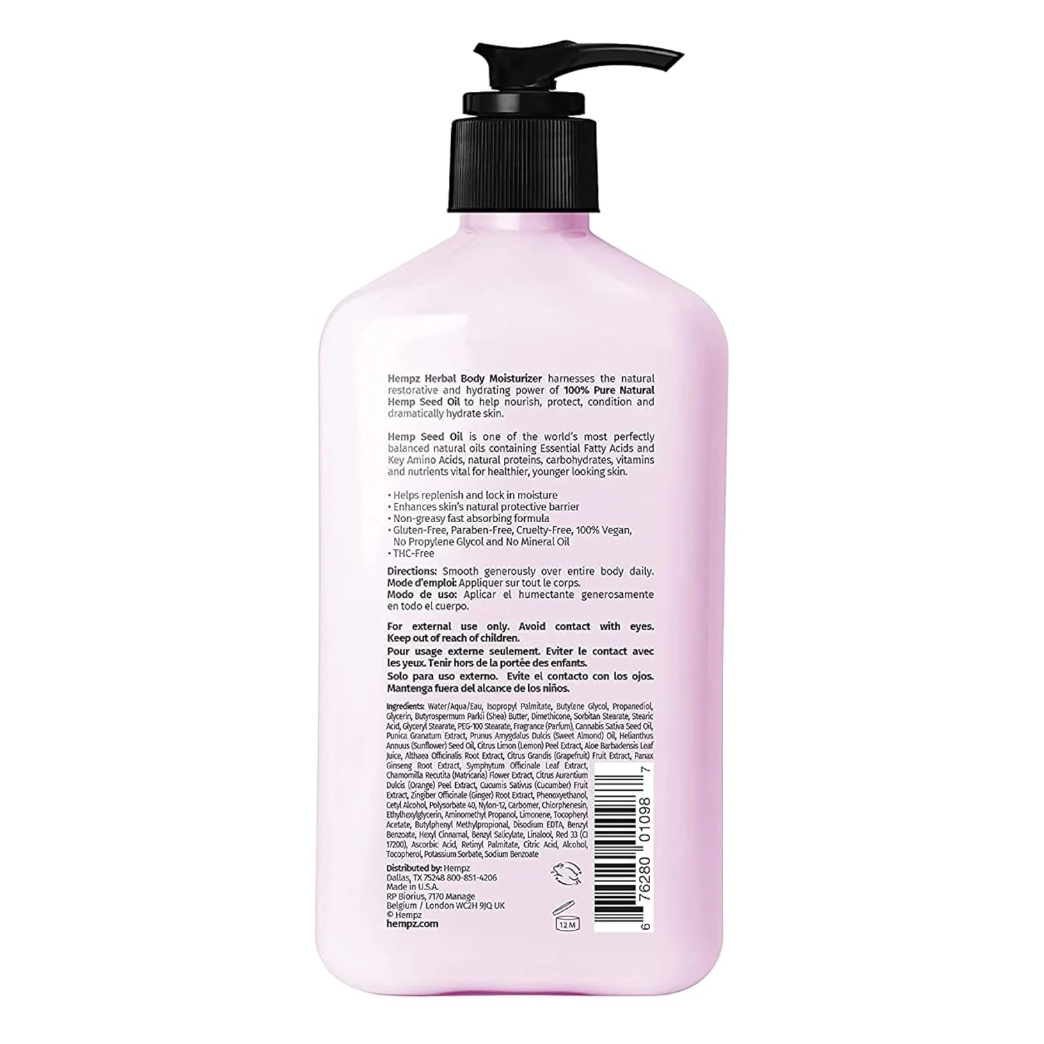 Hempz Pomegranate Herbal Body Moisturizer - 17 fl. oz - Image 2