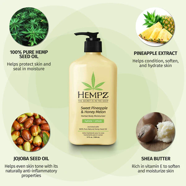 Hempz Sweet Pineapple & Honey Melon Herbal Body Moisturizer - 17 fl. oz - Image 3