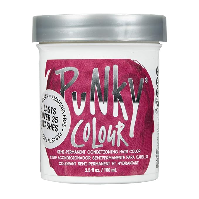 Punky Colour Semi-Permanent Conditioning Hair Color Rose Red 3.5 Oz #97469