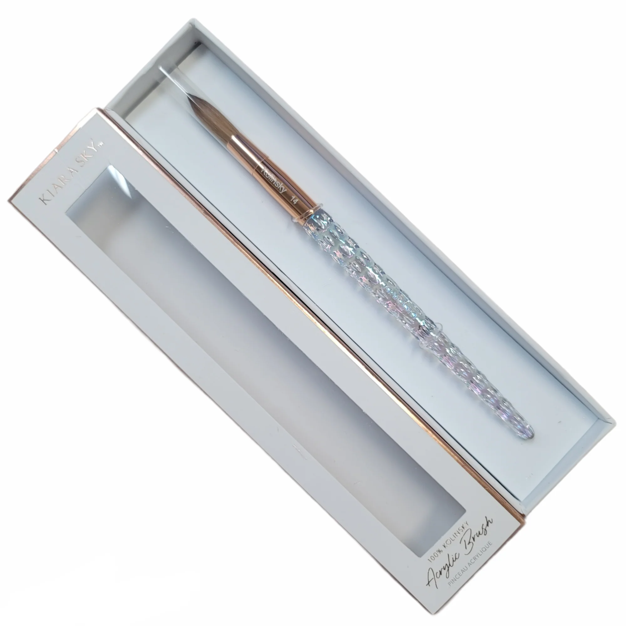 Kiara Sky Acrylic Nail Brush Kolinsky size 14