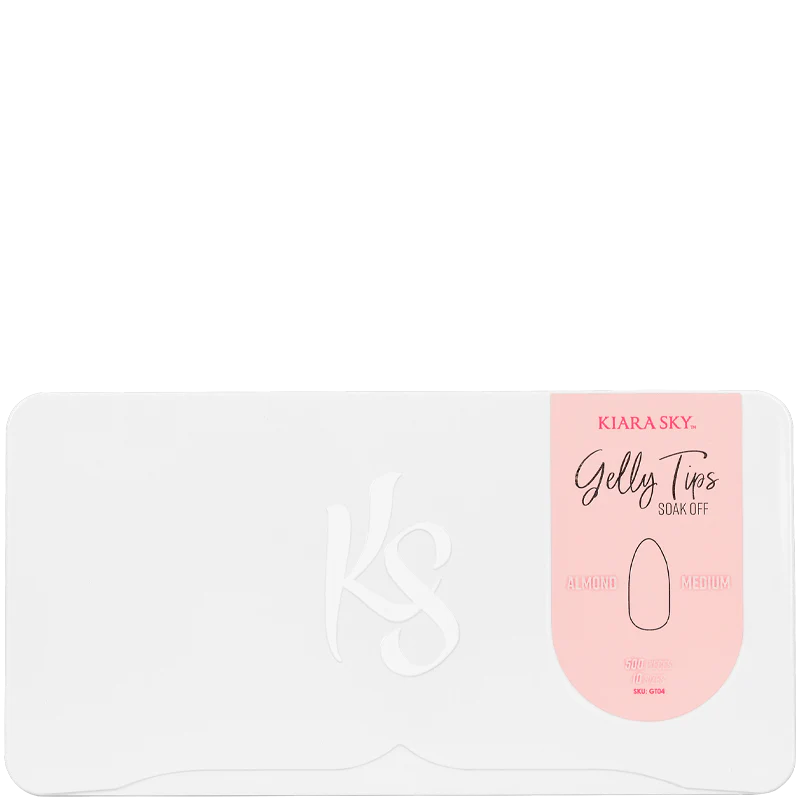 Kiara Sky Gelly Tip Medium Almond 500 tips #GT04