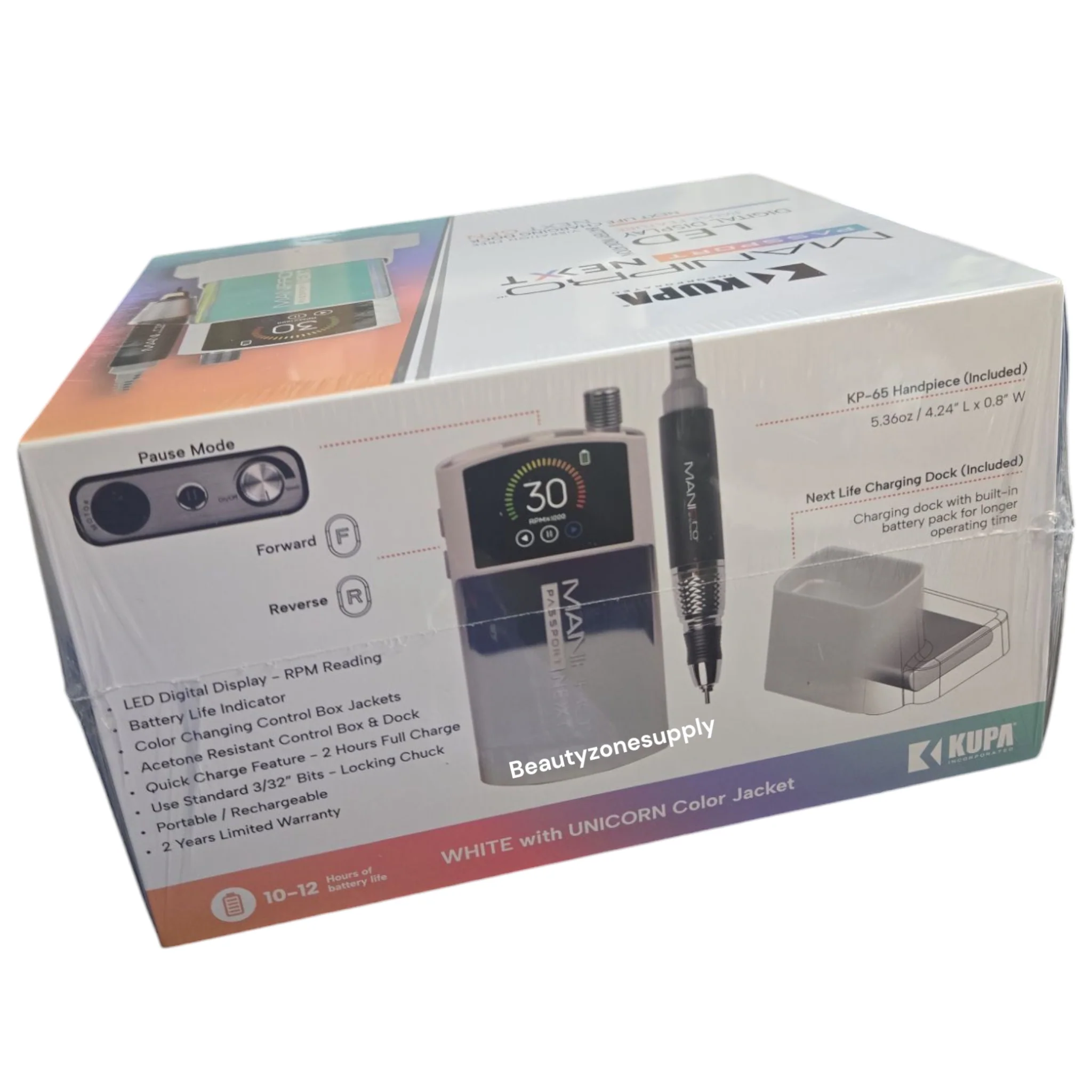 Kupa Passport Next LED Display Nail File Drill Unicorn